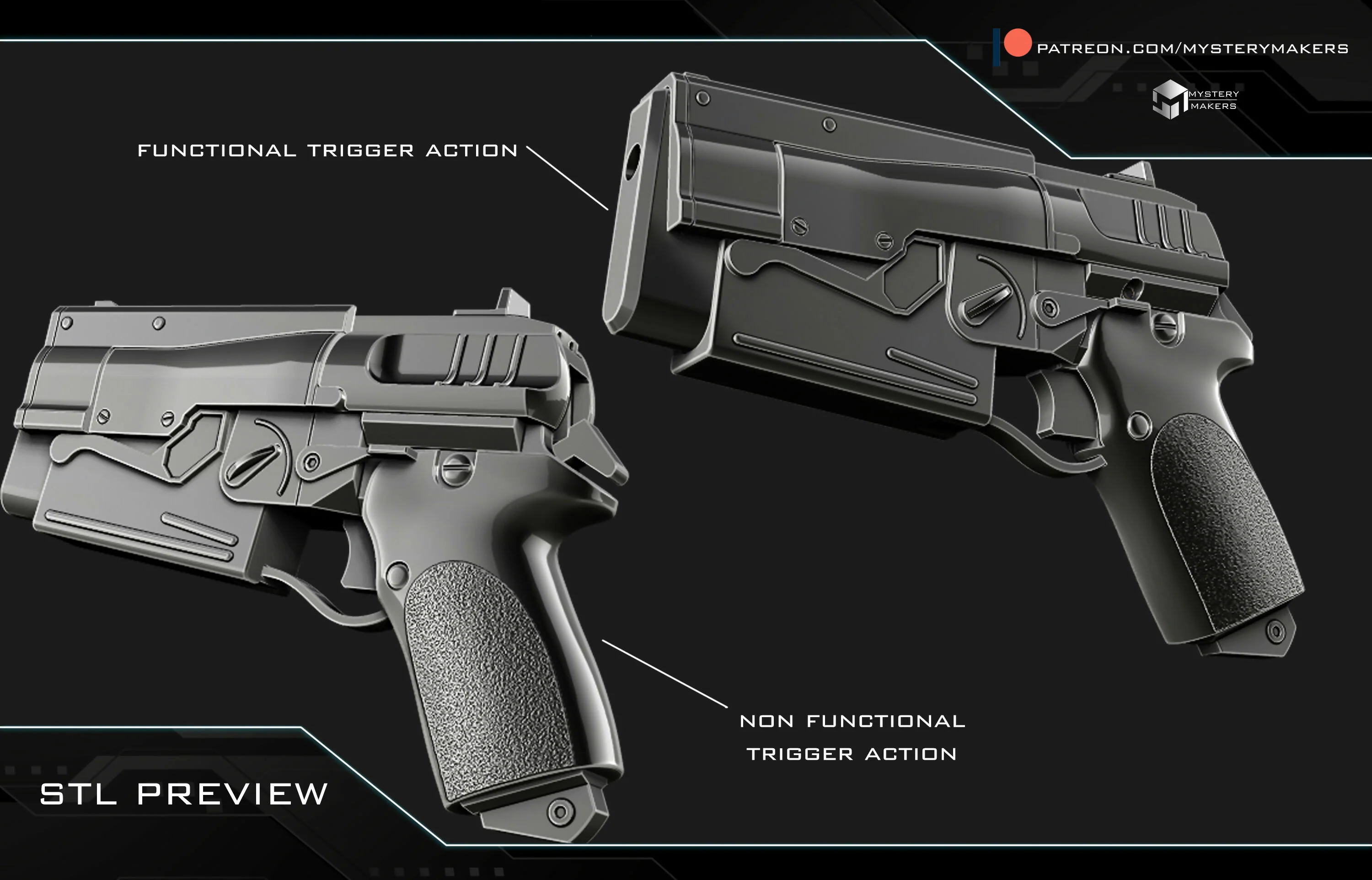 10 mm blaster 2 - Fallout - functional trigger/hammer action - Image 3