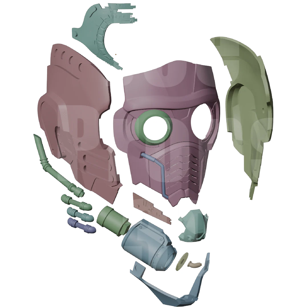 3D printable Galaxy Guardian Helmet STL File - JP3D - Image 9