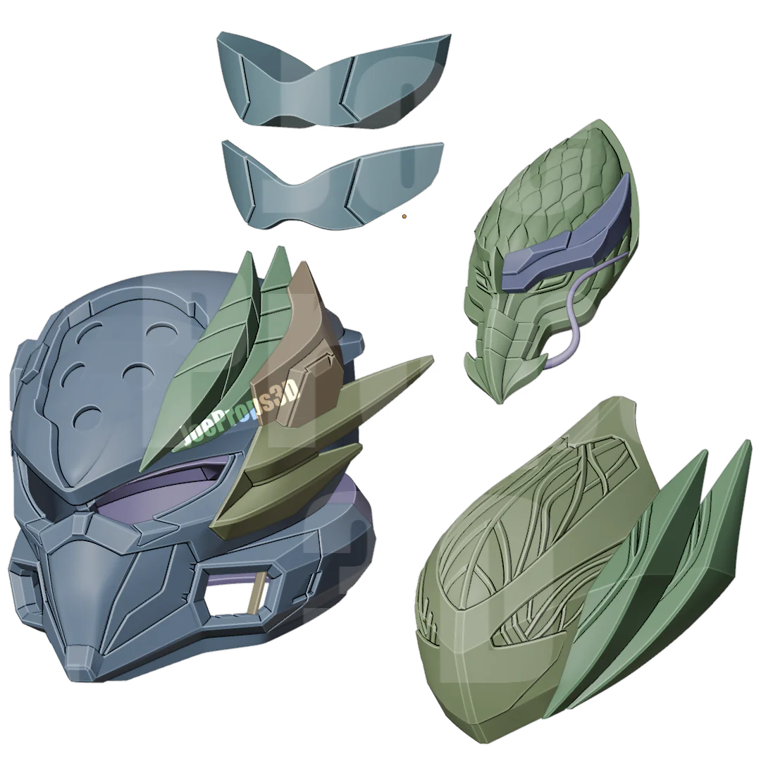 3D Printable Hayabusa Space Spartan Helmet STL File - JP3D - Image 9