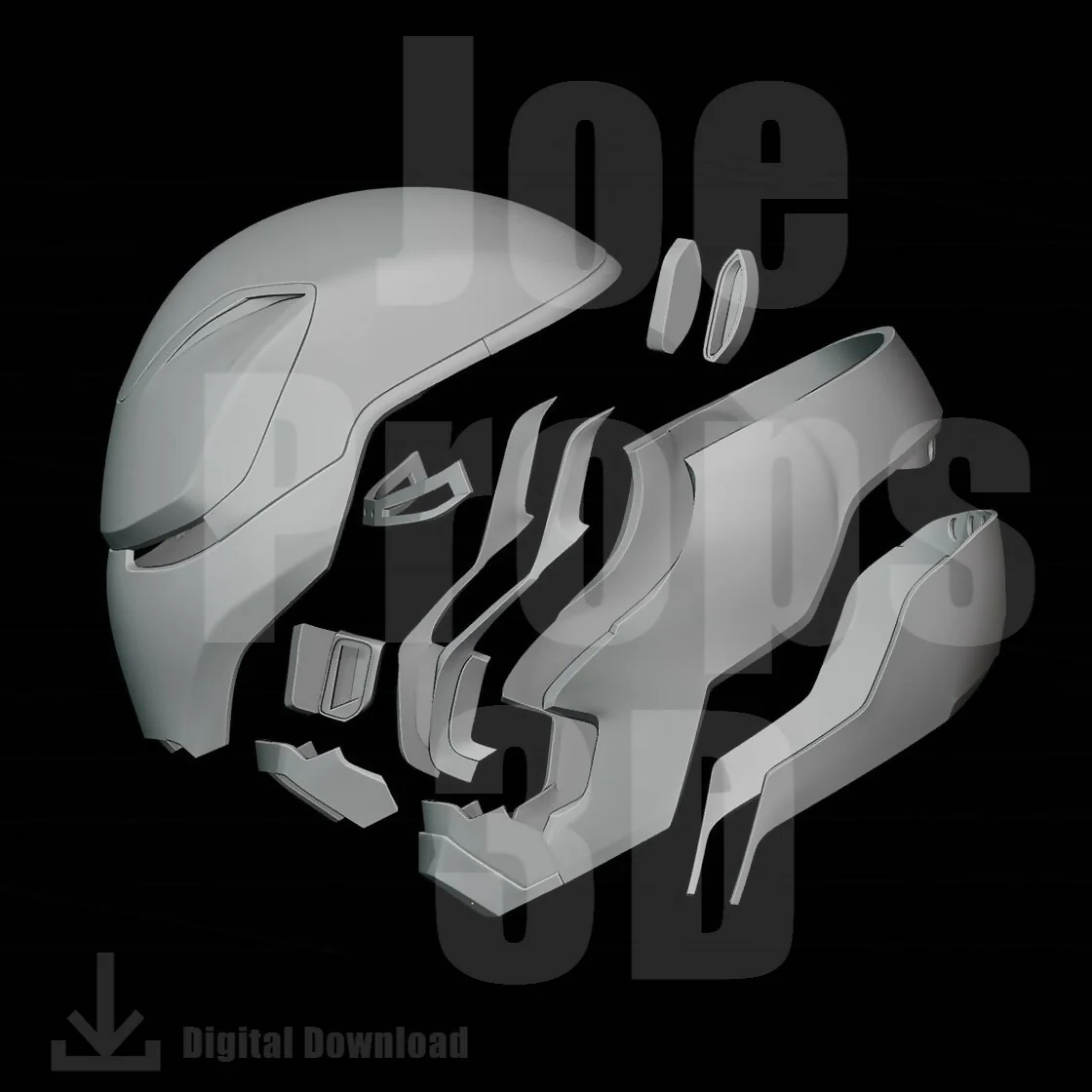 3D Printable Mark 50 Helmet STL File - JP3D - Image 9