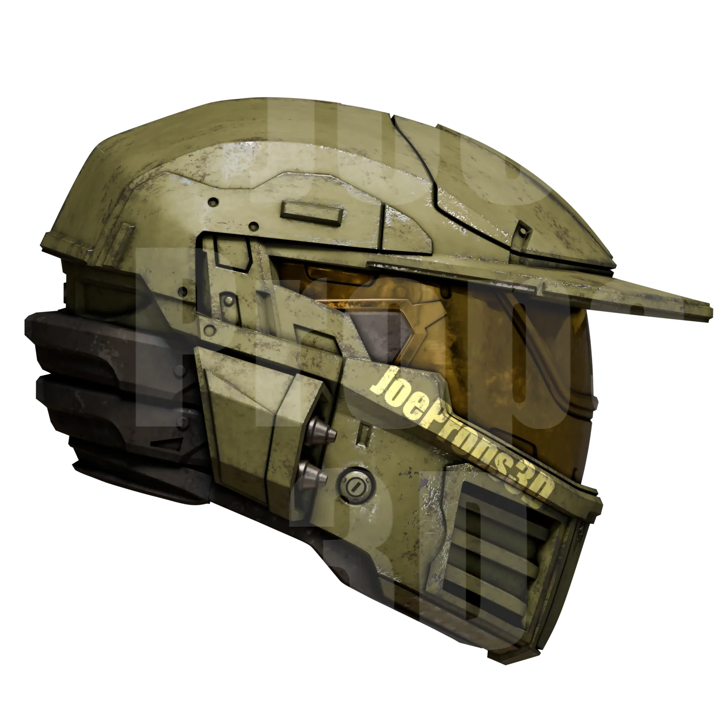 3D Printable Mark IV Wars Helmet STL File - JP3D - Image 5