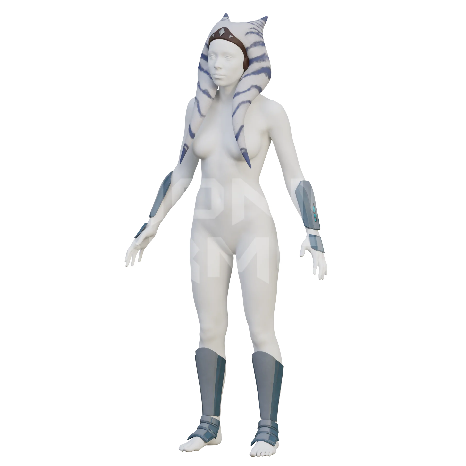 Alien Head Tails & Armor Set 3D Model - Image 2