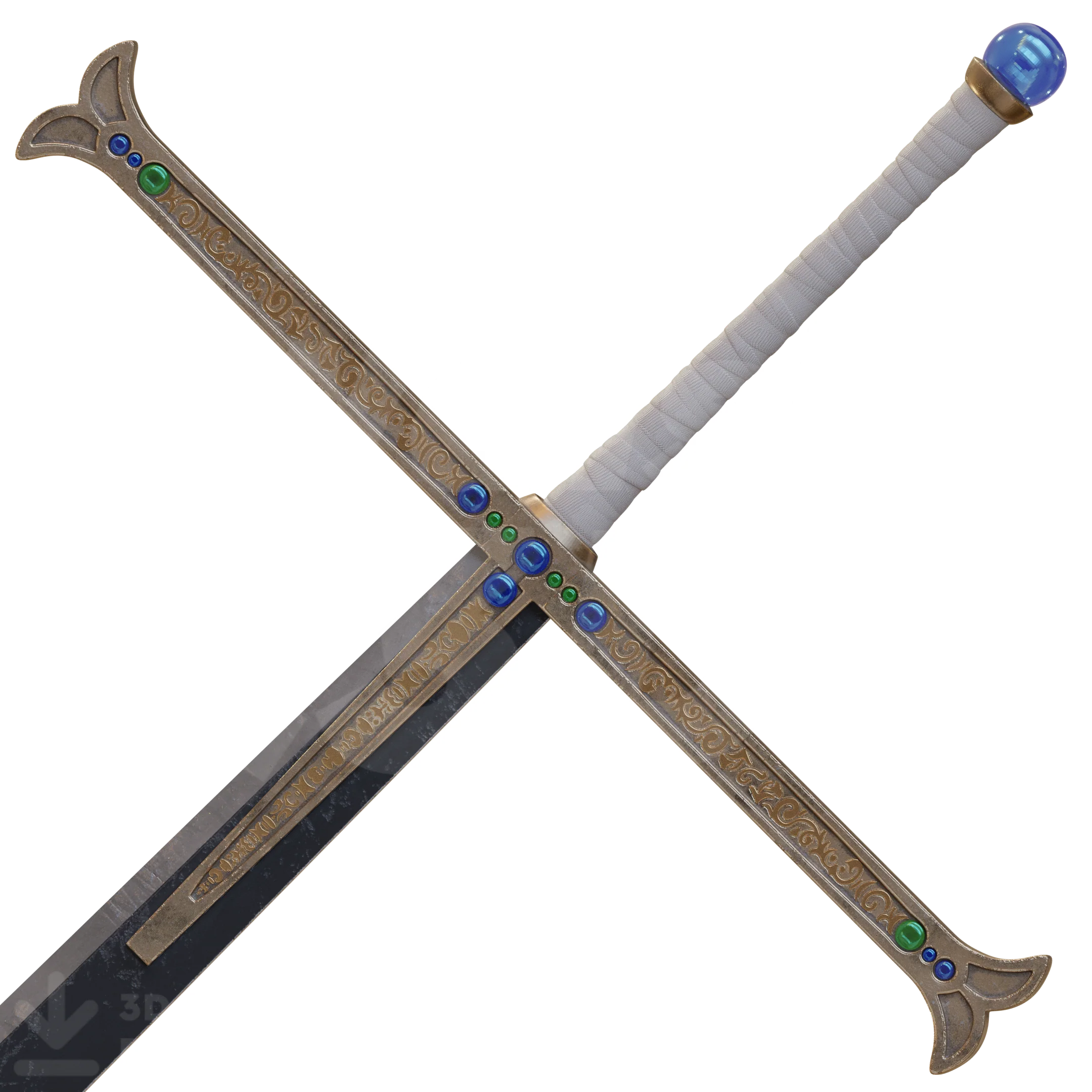Anime Pirate Giant Sword 3D Print Model - Image 3
