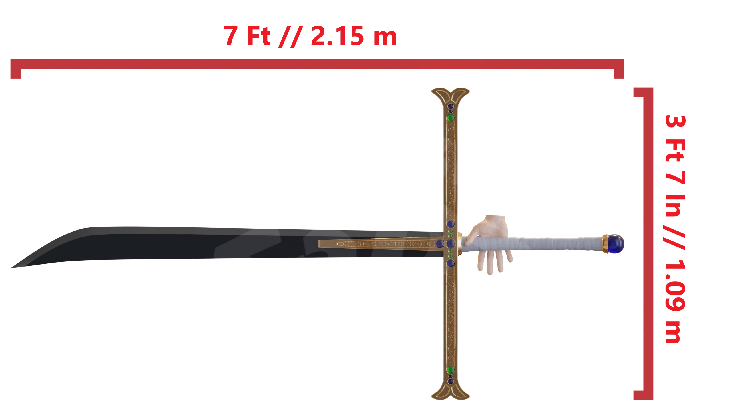 Anime Pirate Giant Sword 3D Print Model - Image 7