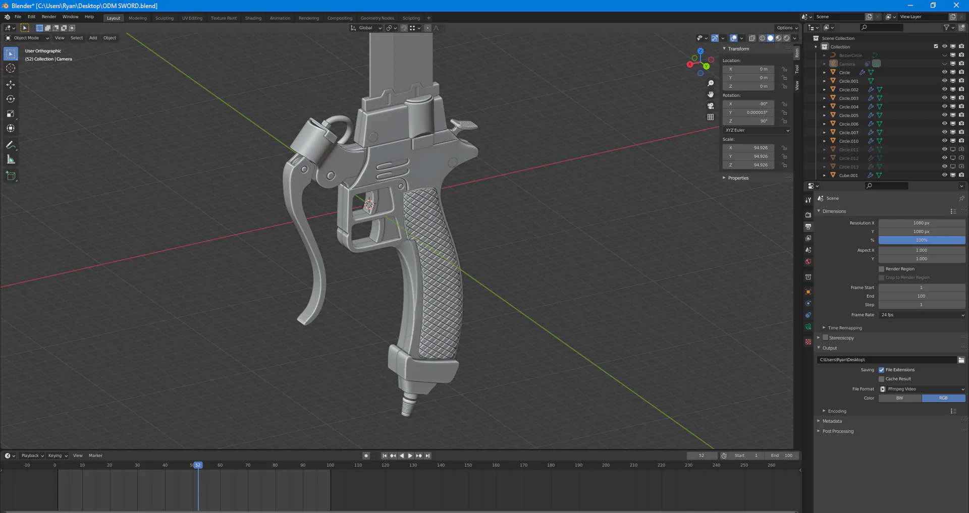 Attack On Titan ODM Gear Sword 3D Print Model - Image 6