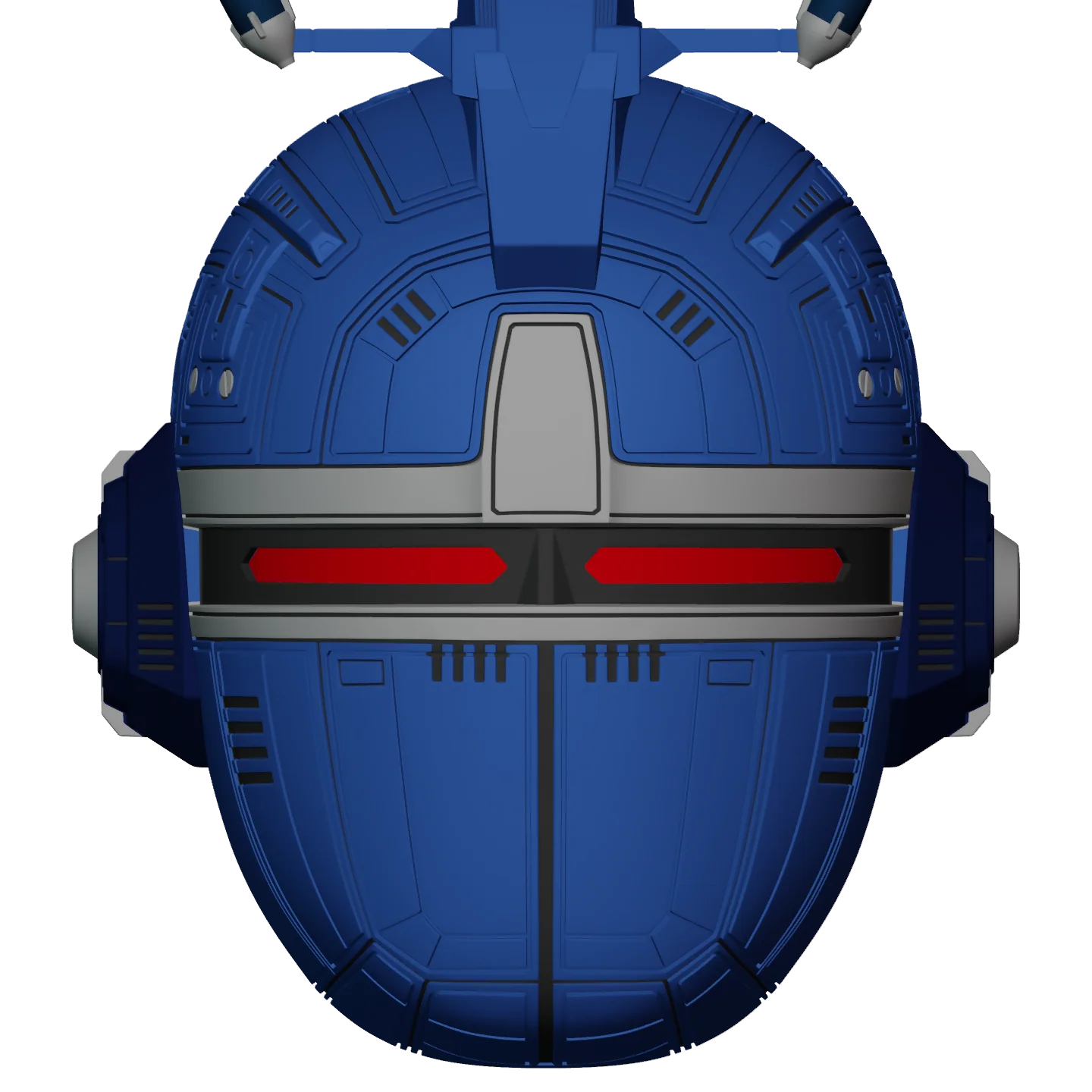 Blue Beetleborg Helmet 3D Print Model - Image 10