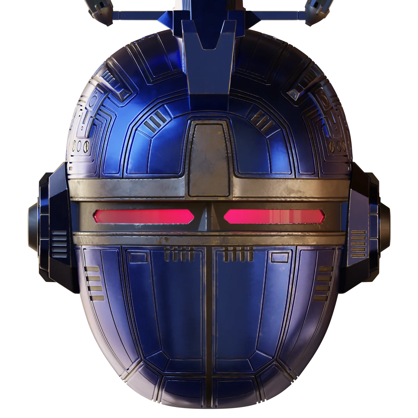Blue Beetleborg Helmet 3D Print Model - Image 3