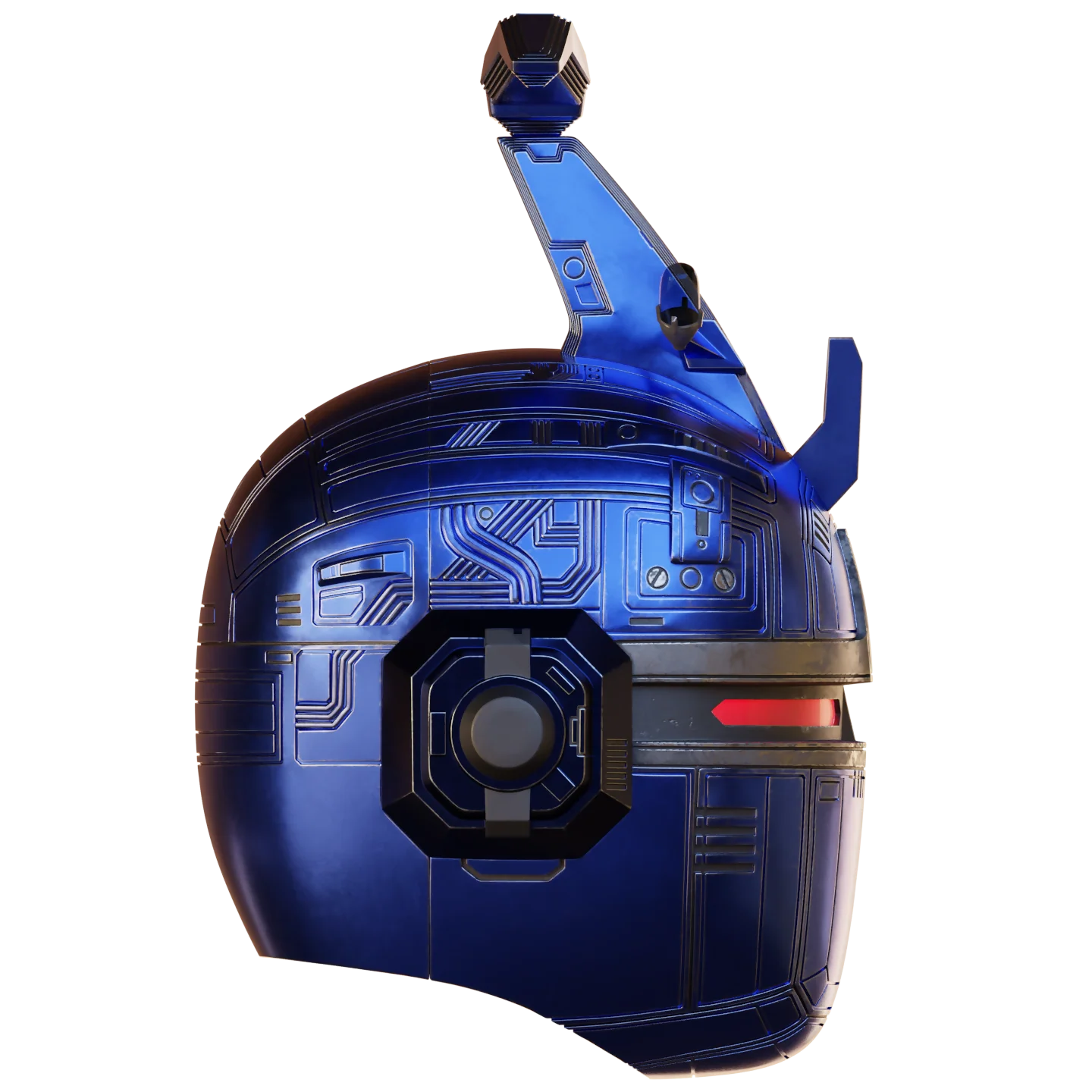 Blue Beetleborg Helmet 3D Print Model - Image 5