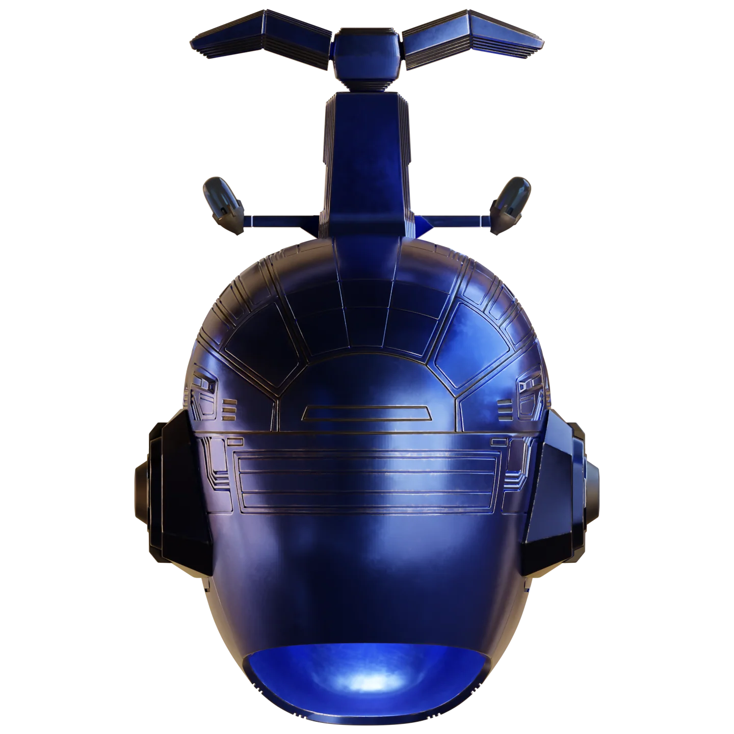 Blue Beetleborg Helmet 3D Print Model - Image 6