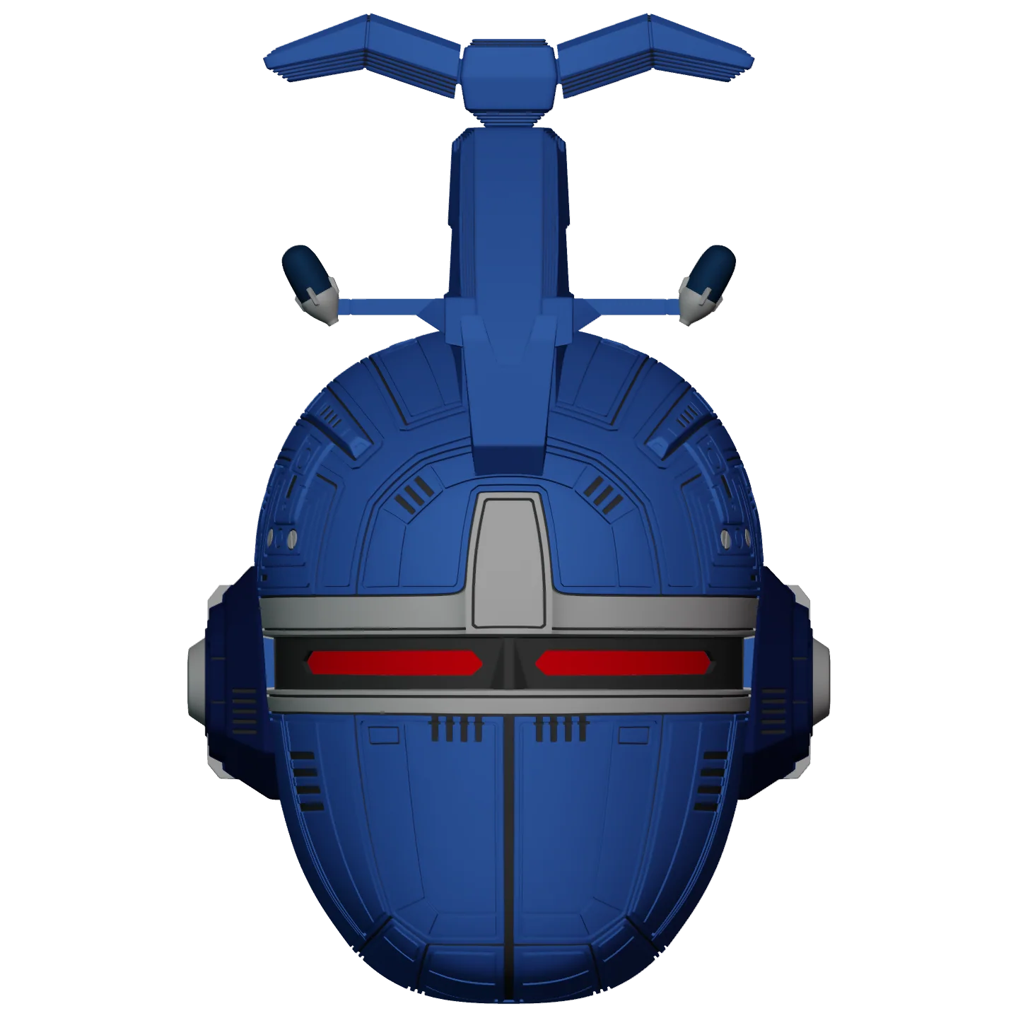 Blue Beetleborg Helmet 3D Print Model - Image 7