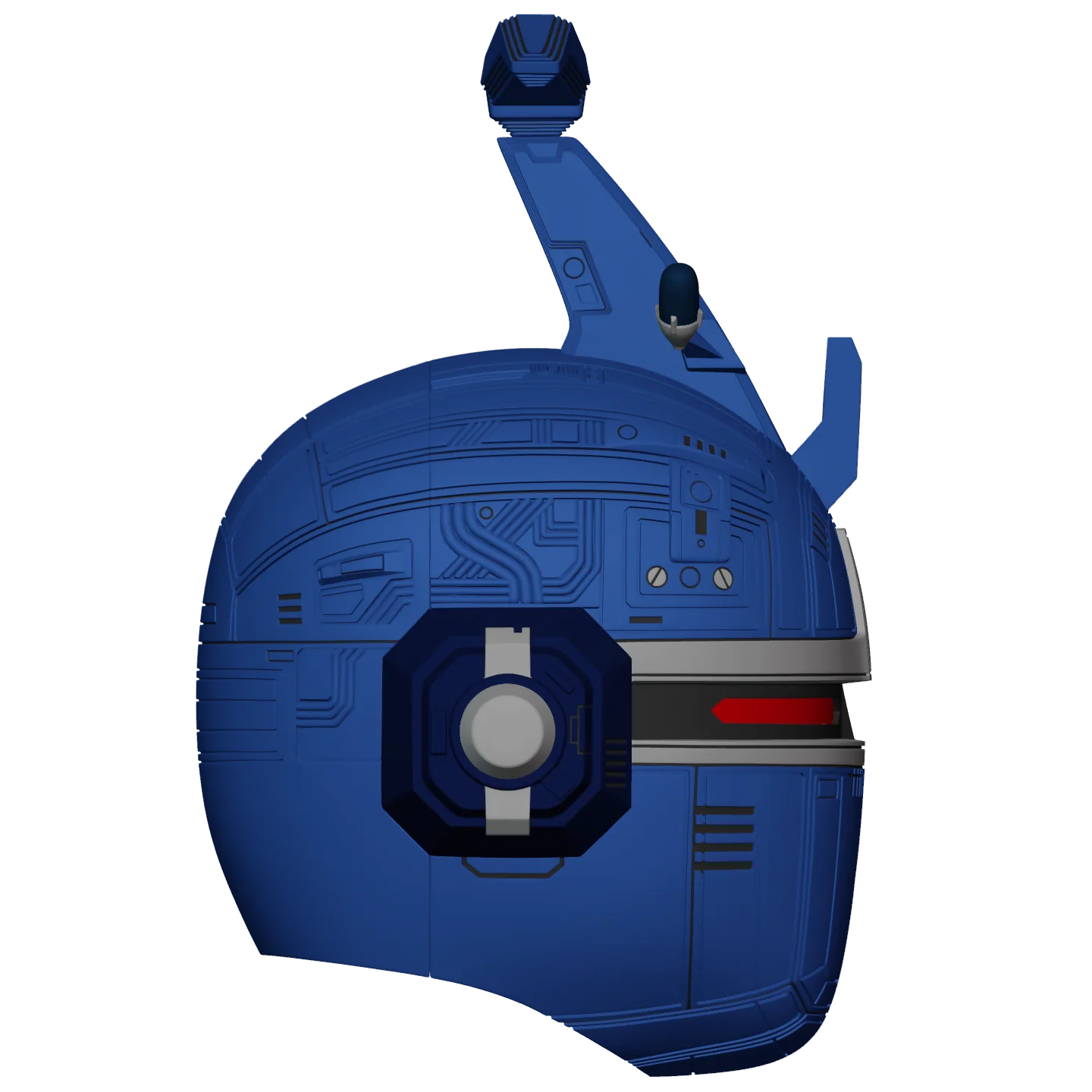 Blue Beetleborg Helmet 3D Print Model - Image 8