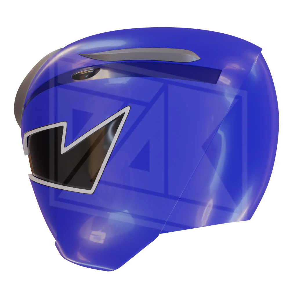 Blue Dino Ranger Helmet 3D Model - Image 3
