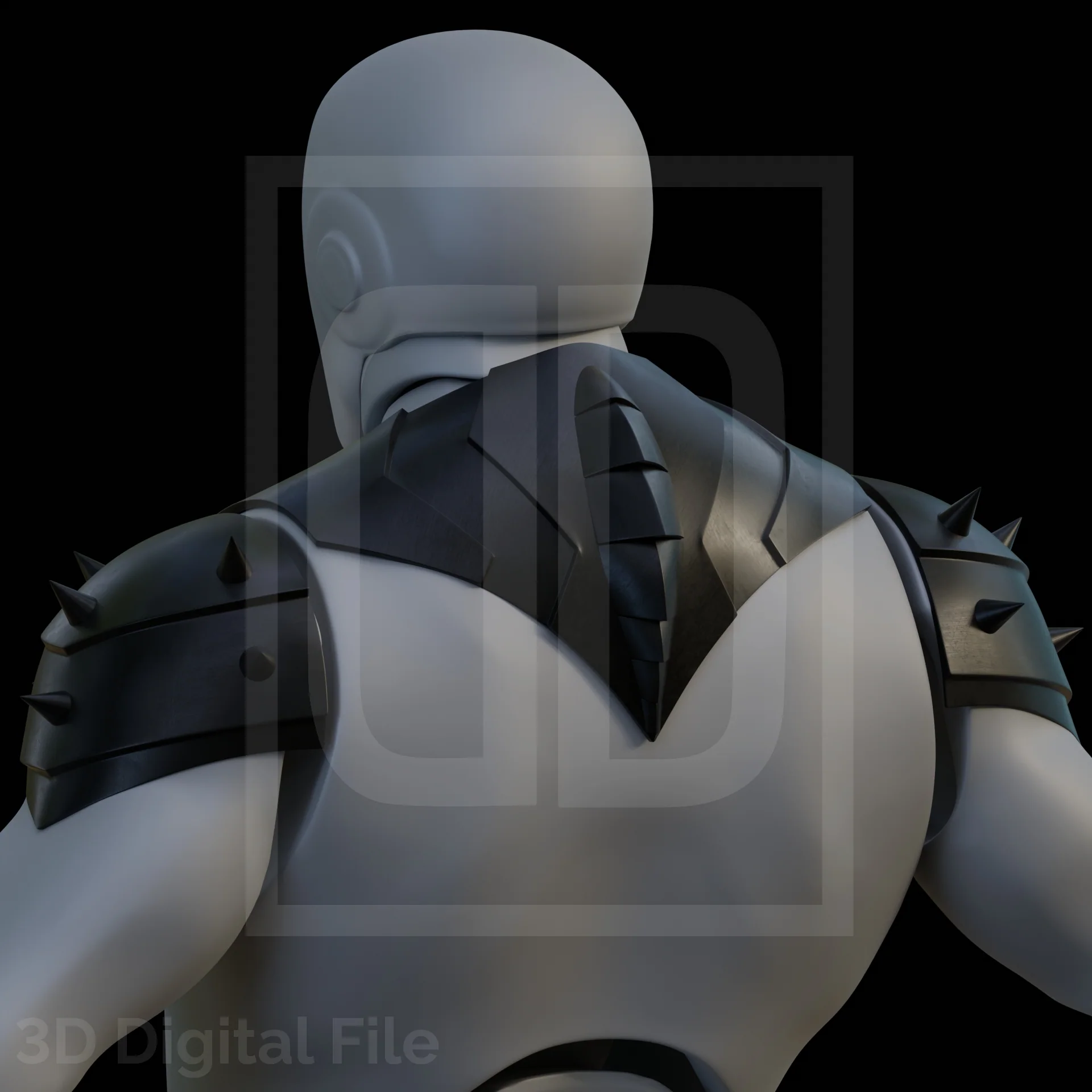 Buffed Bat Neck and Shoulders 3D Model - Image 3