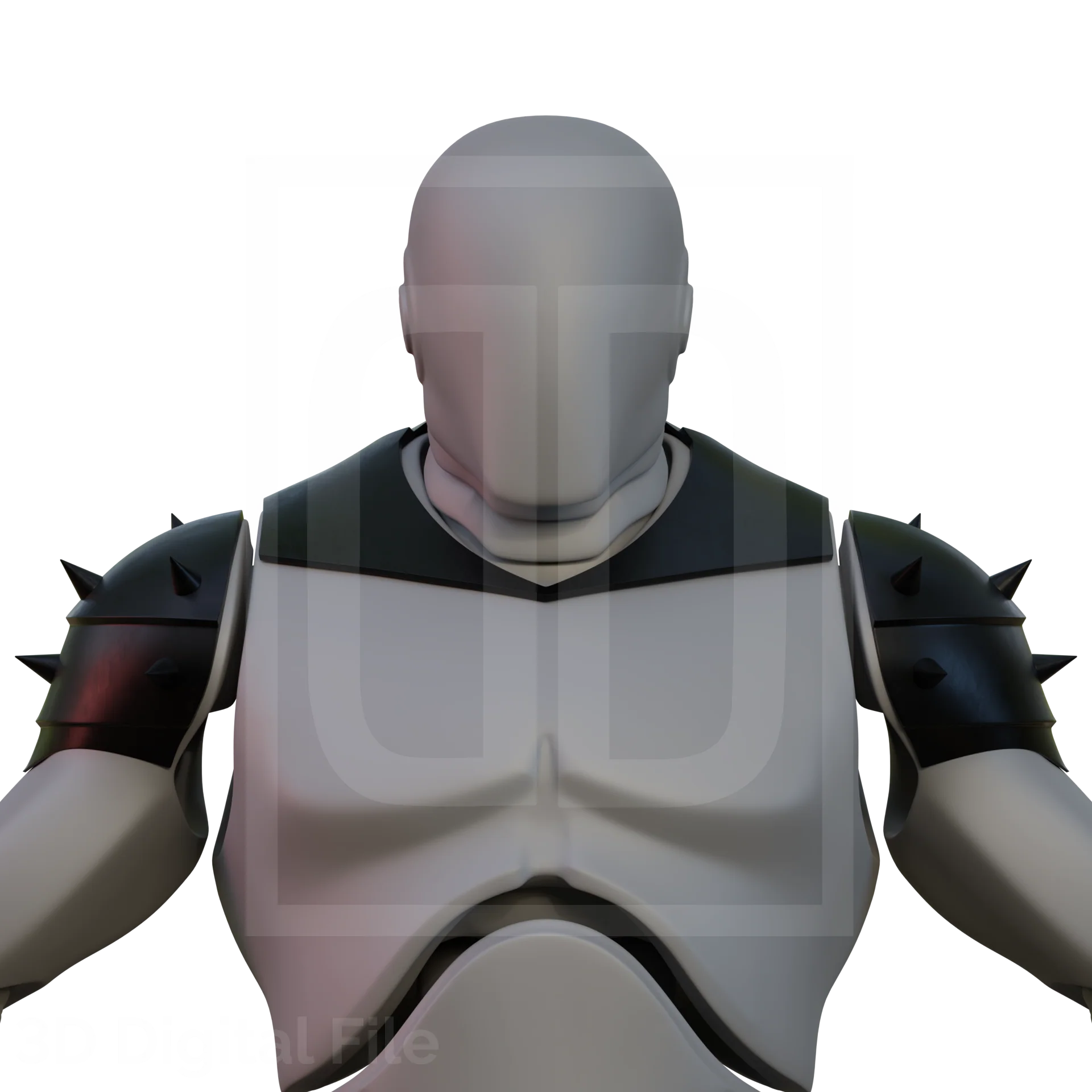 Buffed Bat Neck and Shoulders 3D Model - Image 4