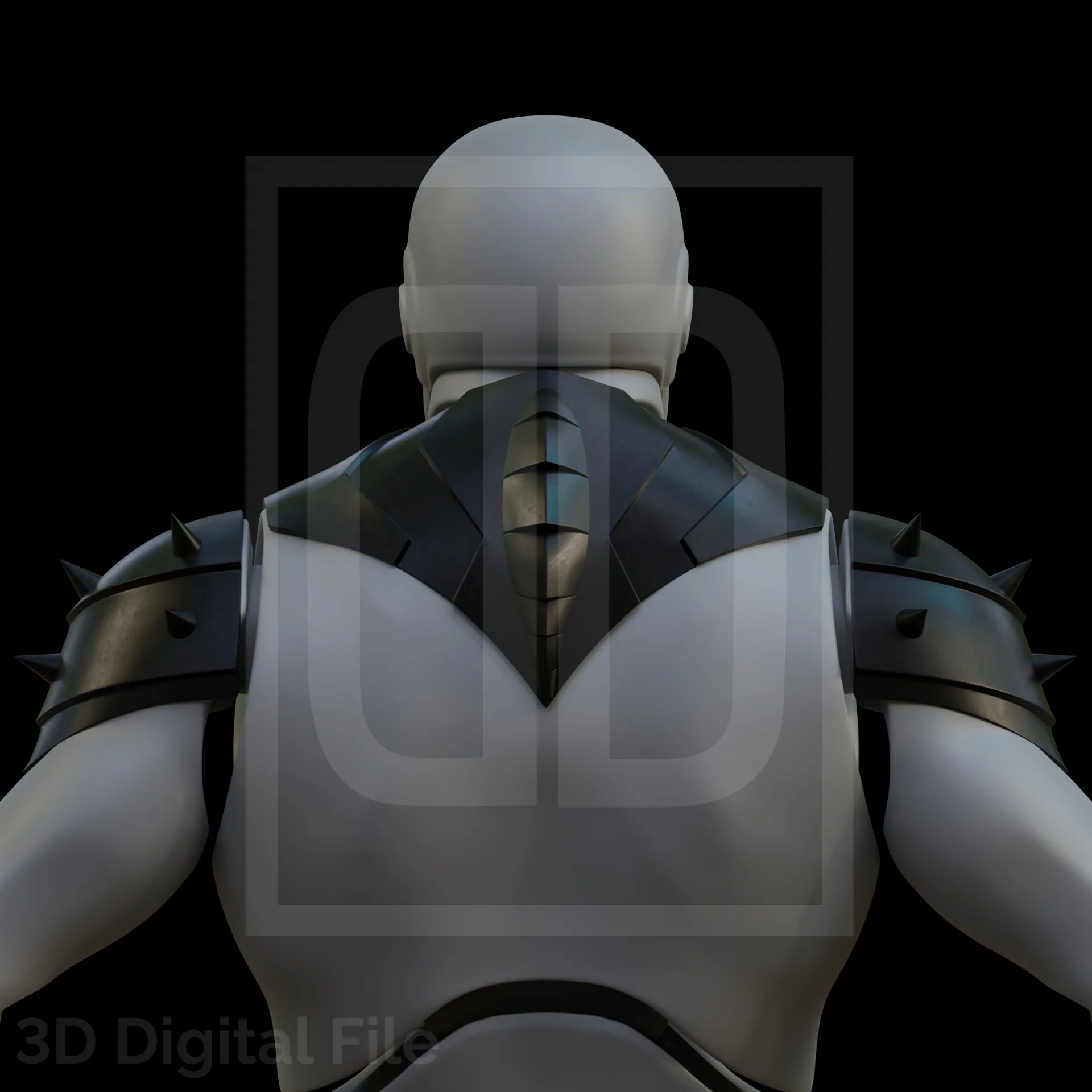Buffed Bat Neck and Shoulders 3D Model - Image 5
