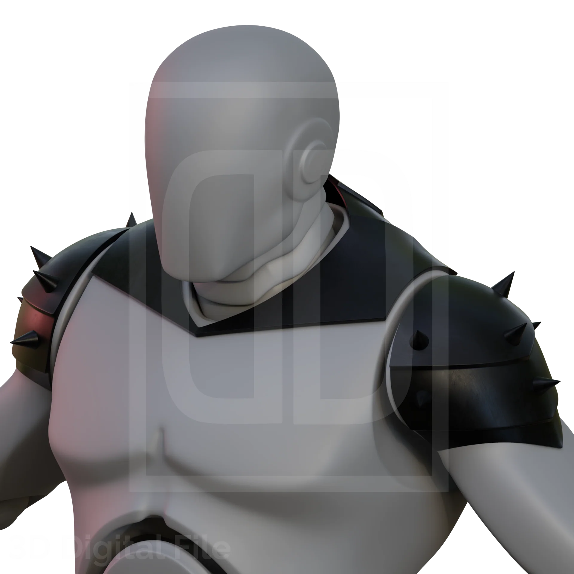 Buffed Bat Neck and Shoulders 3D Model - Image 6