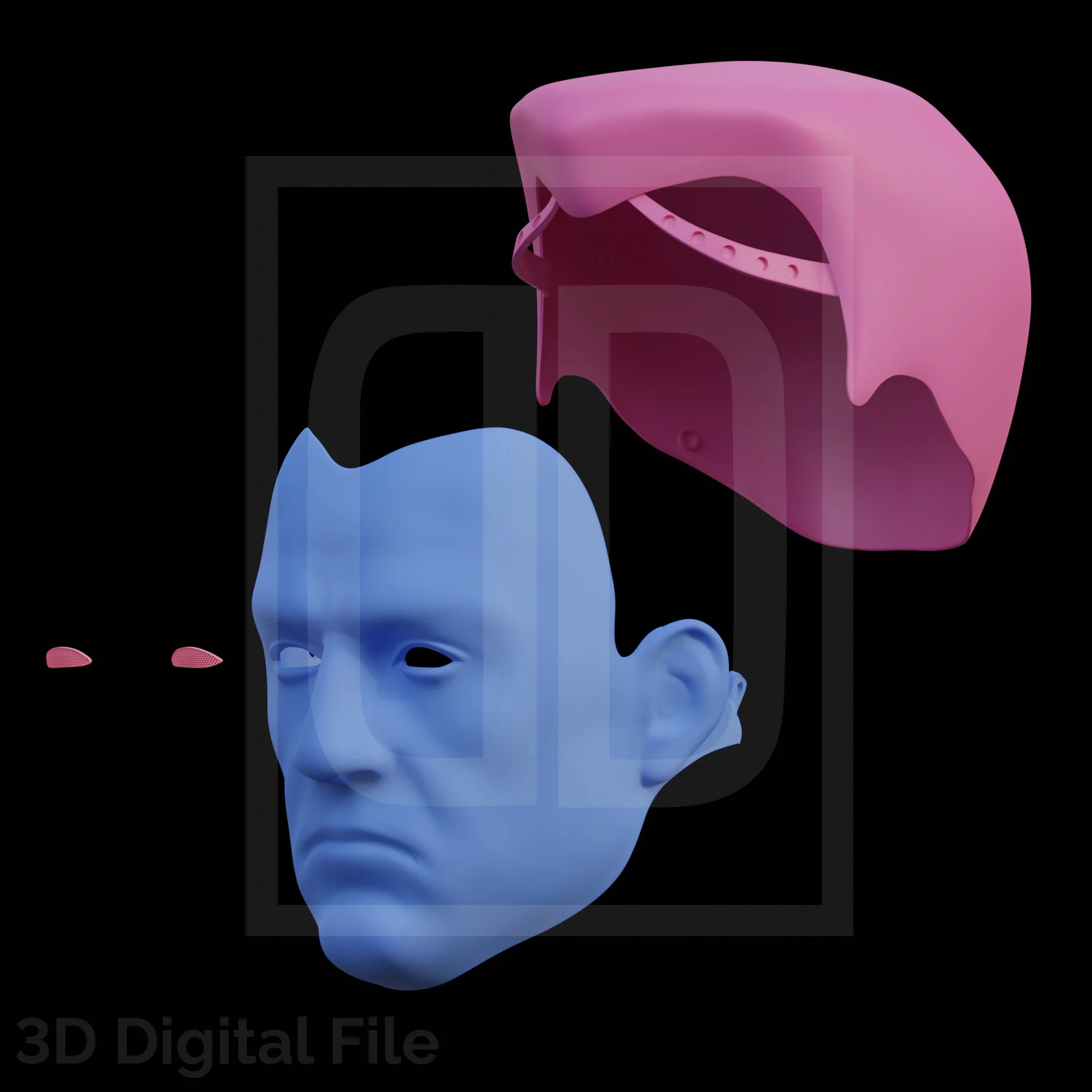 Colossal Metal Mask 3D Model - Image 2
