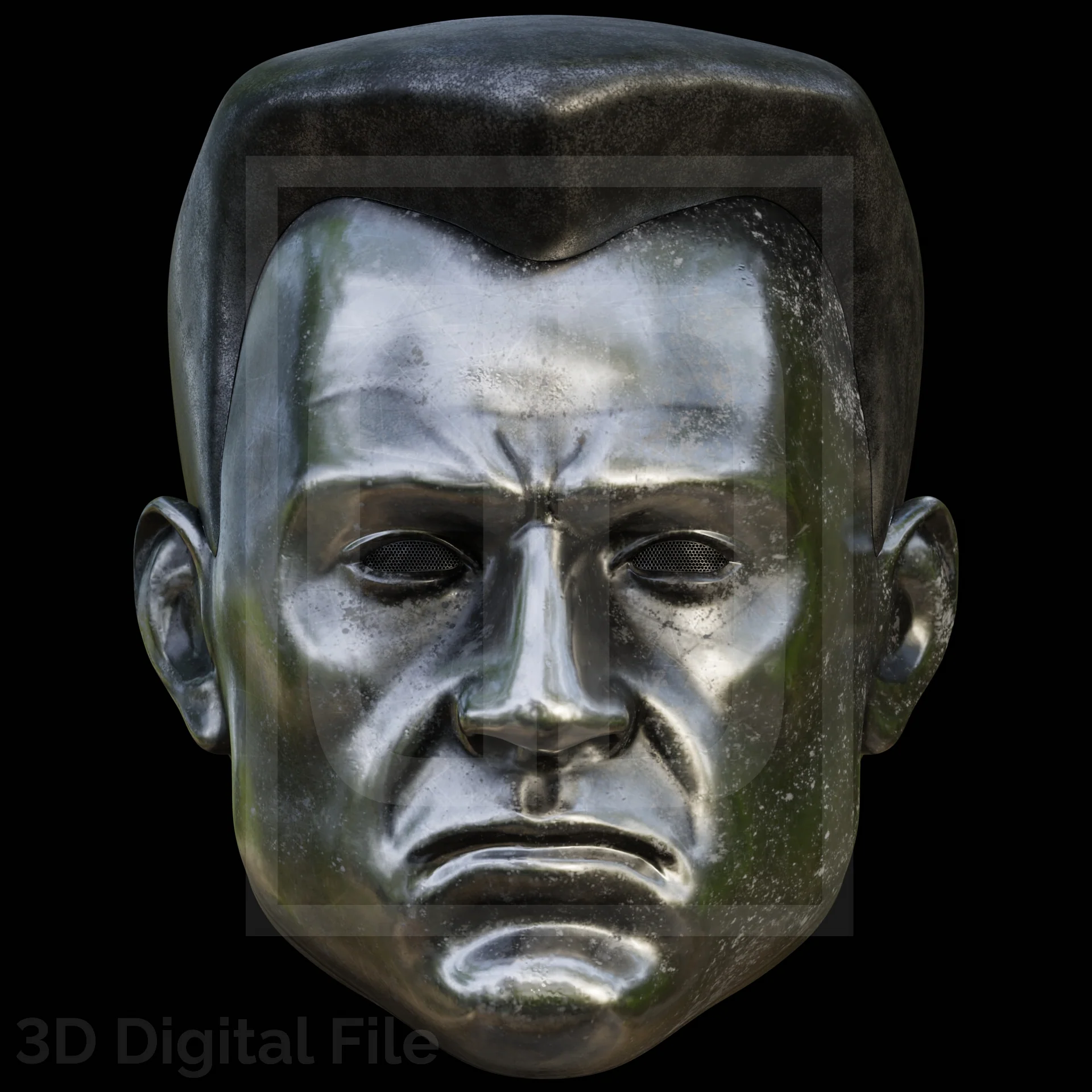 Colossal Metal Mask 3D Model - Image 3