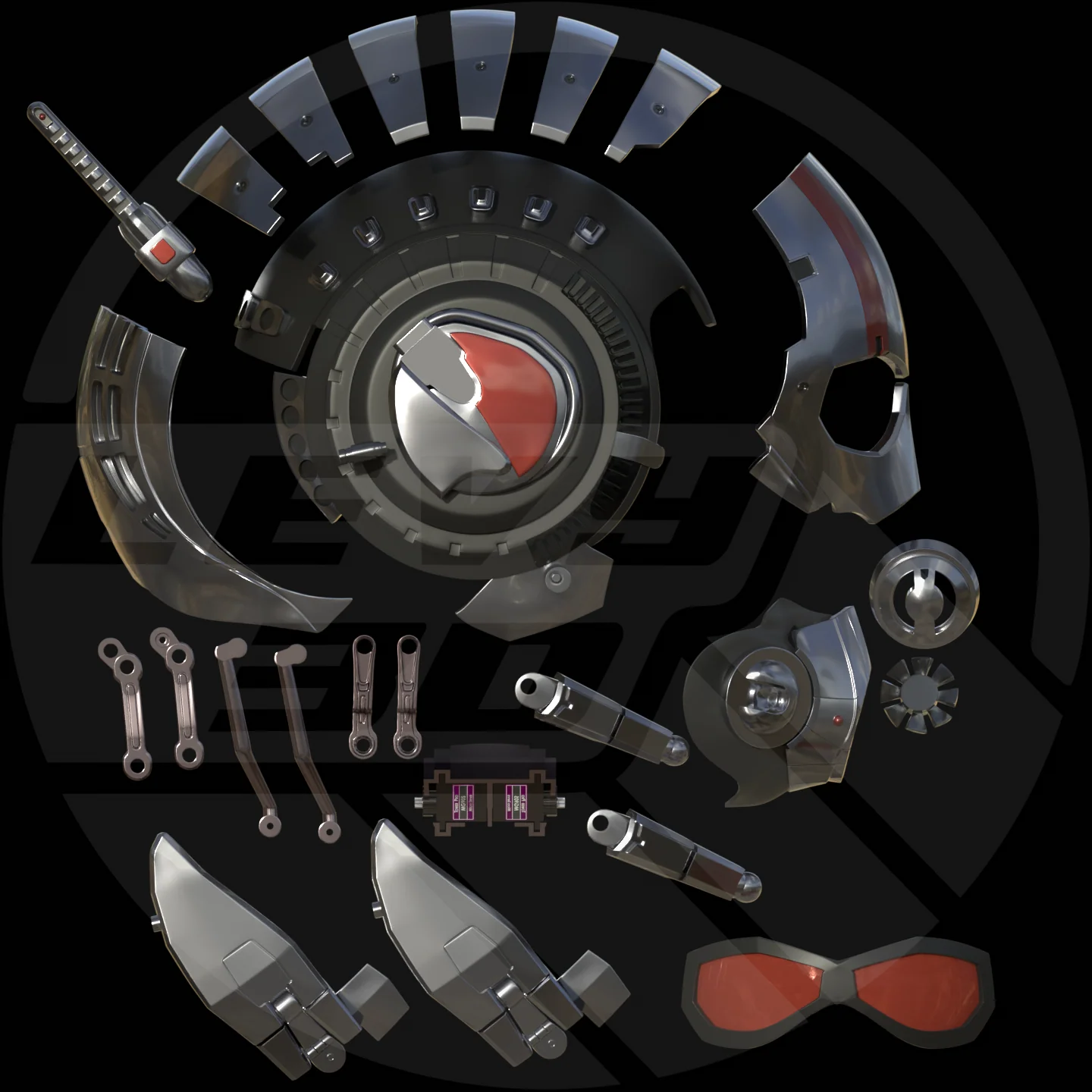 Ant mk1 helmet motorized 3D Model - Image 2