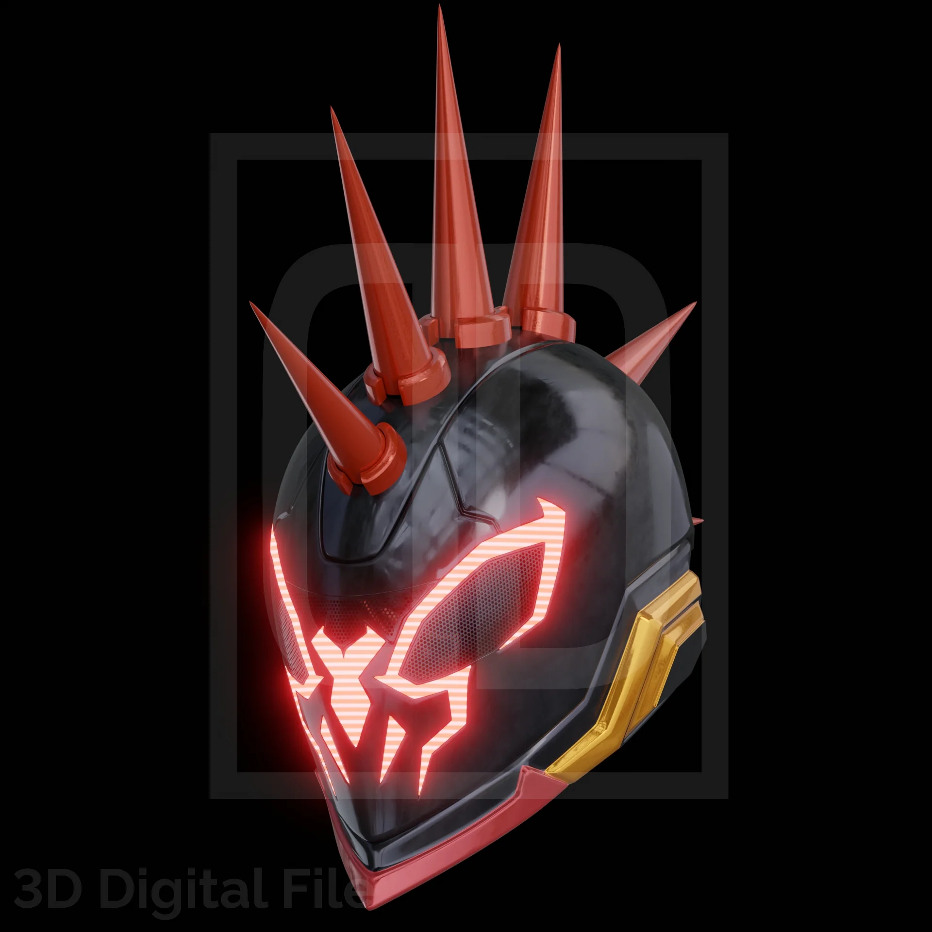 Cyber Webslinger Punk 2099 Helmet - MR Game 3D Model - Image 3