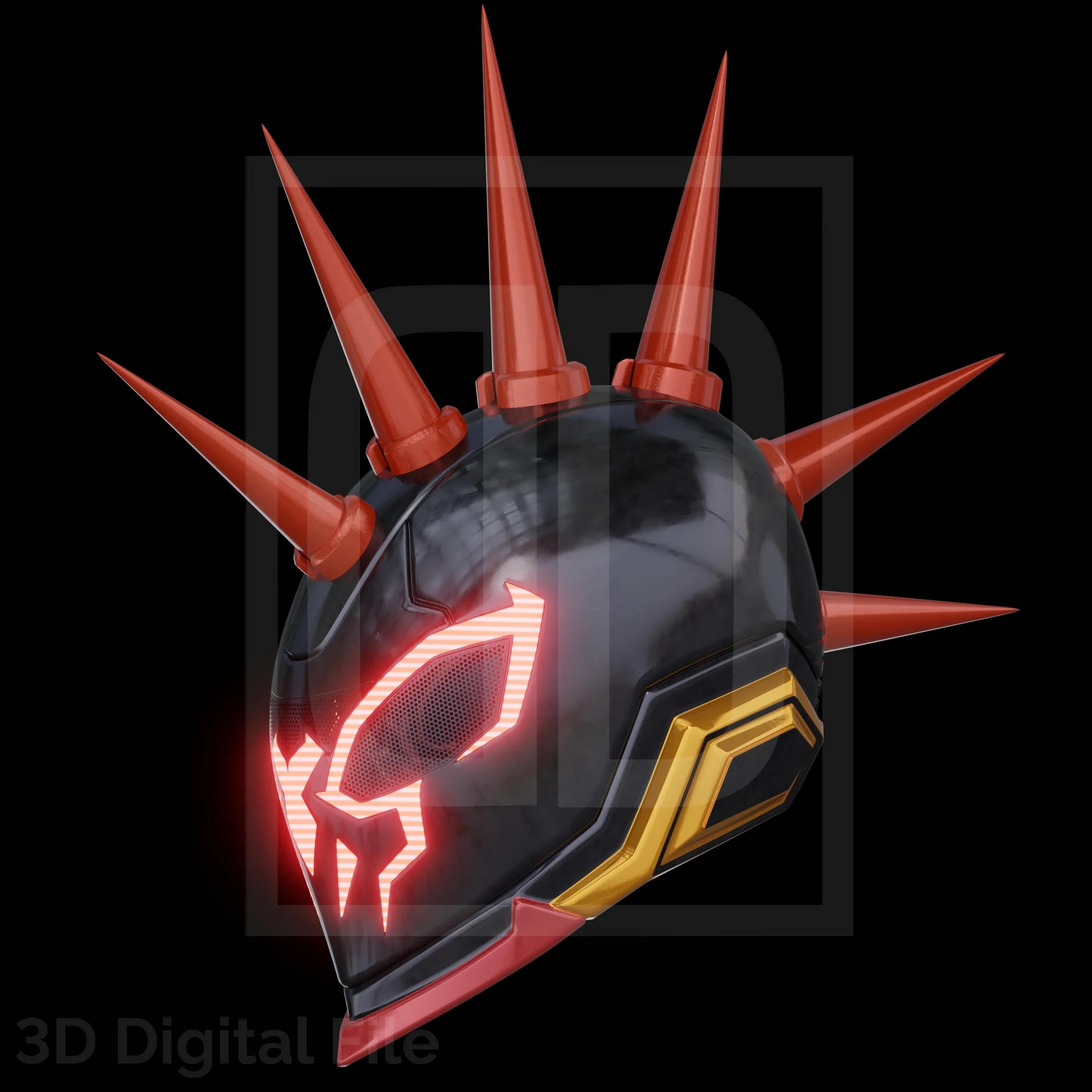 Cyber Webslinger Punk 2099 Helmet - MR Game 3D Model - Image 4
