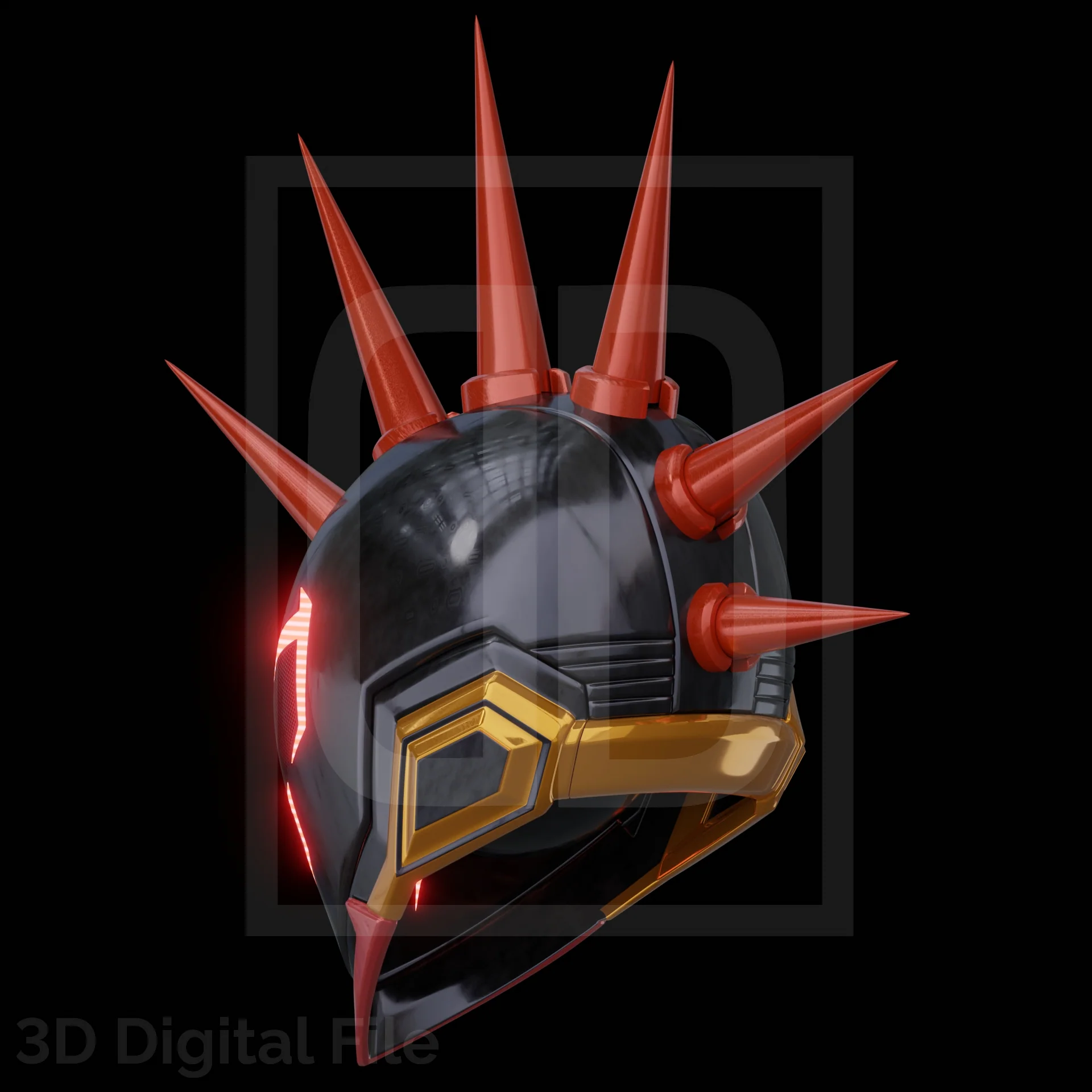 Cyber Webslinger Punk 2099 Helmet - MR Game 3D Model - Image 5