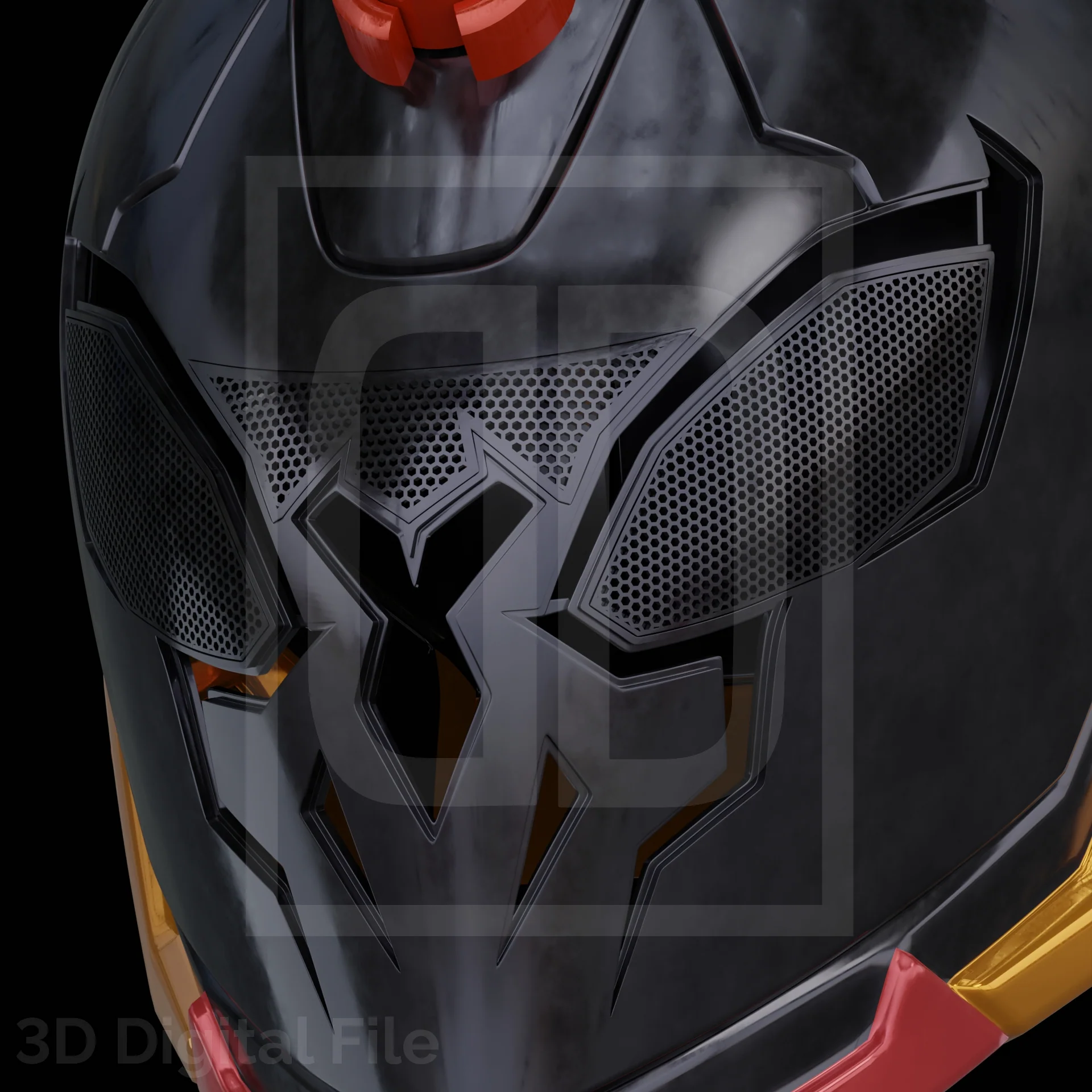 Cyber Webslinger Punk 2099 Helmet - MR Game 3D Model - Image 6