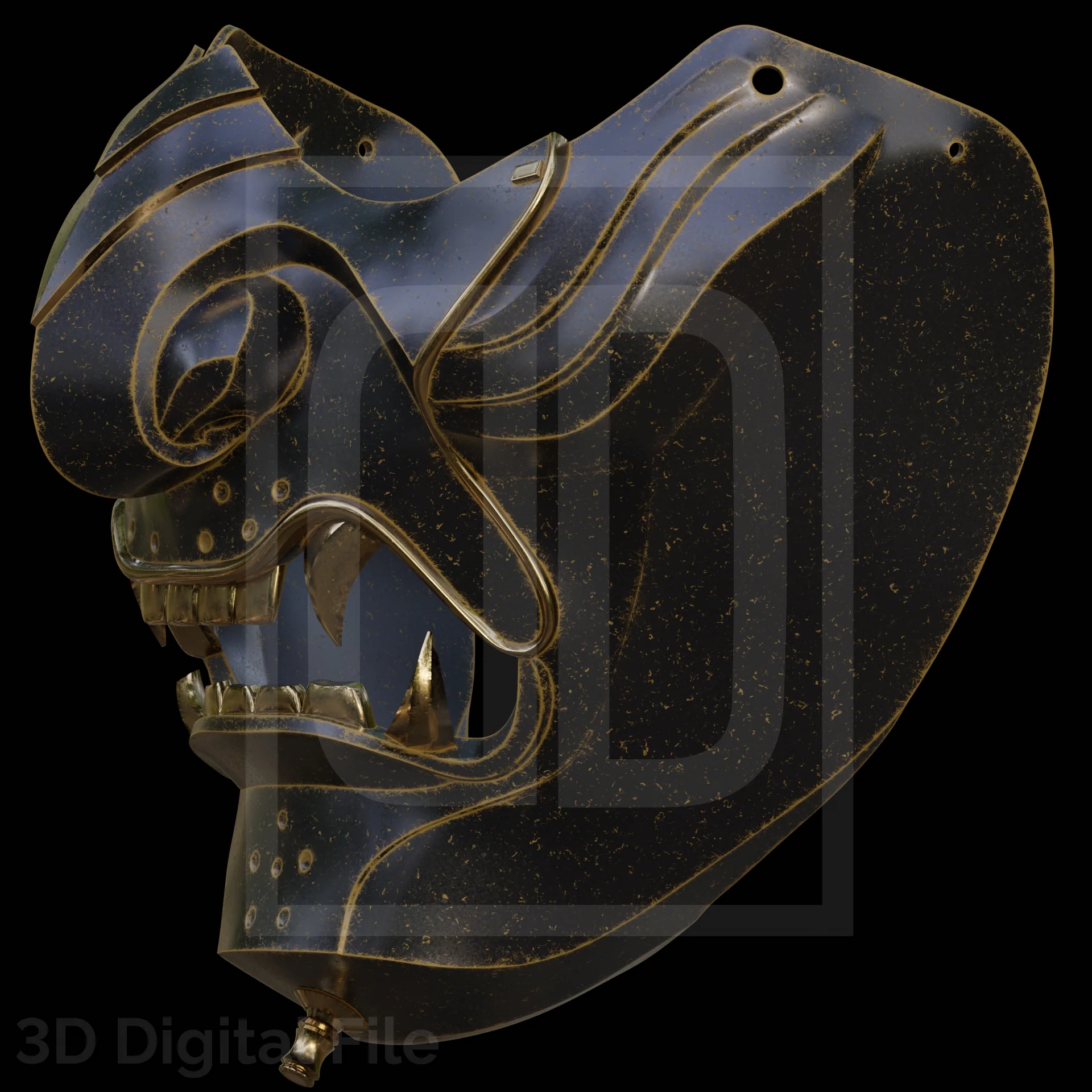 Samurai Specter Mask 3D Model - Image 4