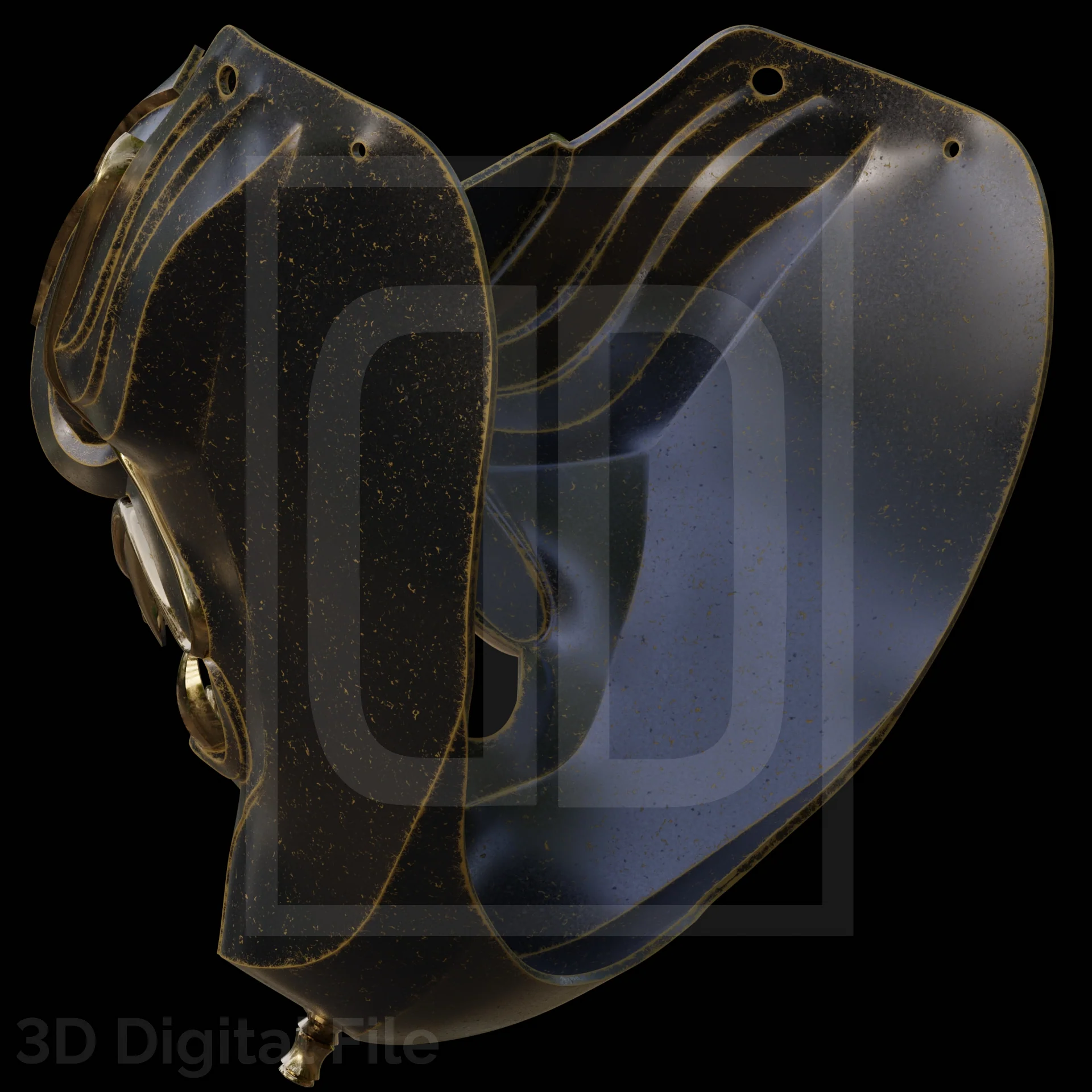 Samurai Specter Mask 3D Model - Image 5