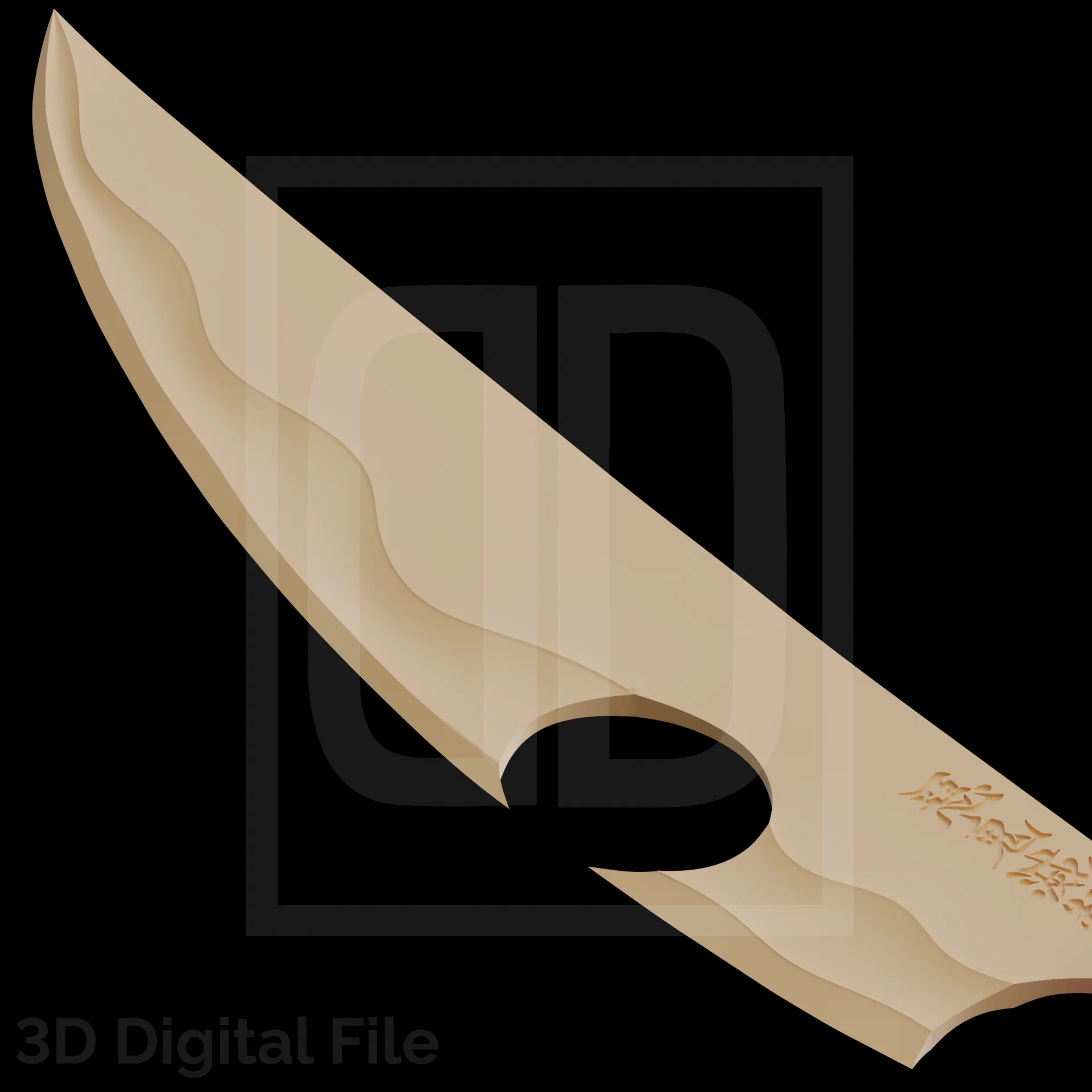 Flamboyant Hunter of Demons Katana 3D Model - Image 10