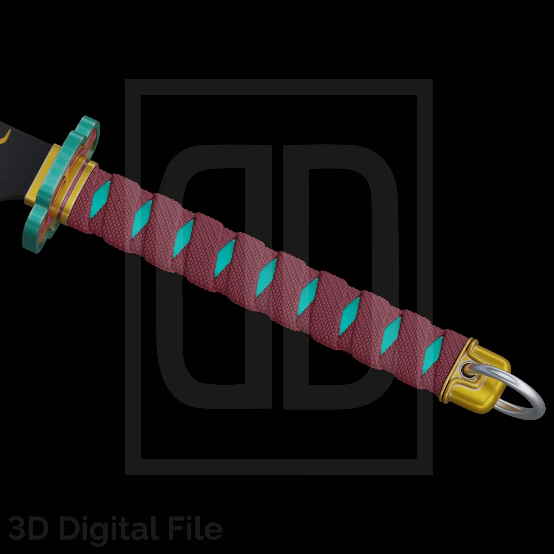 Flamboyant Hunter of Demons Katana 3D Model - Image 6