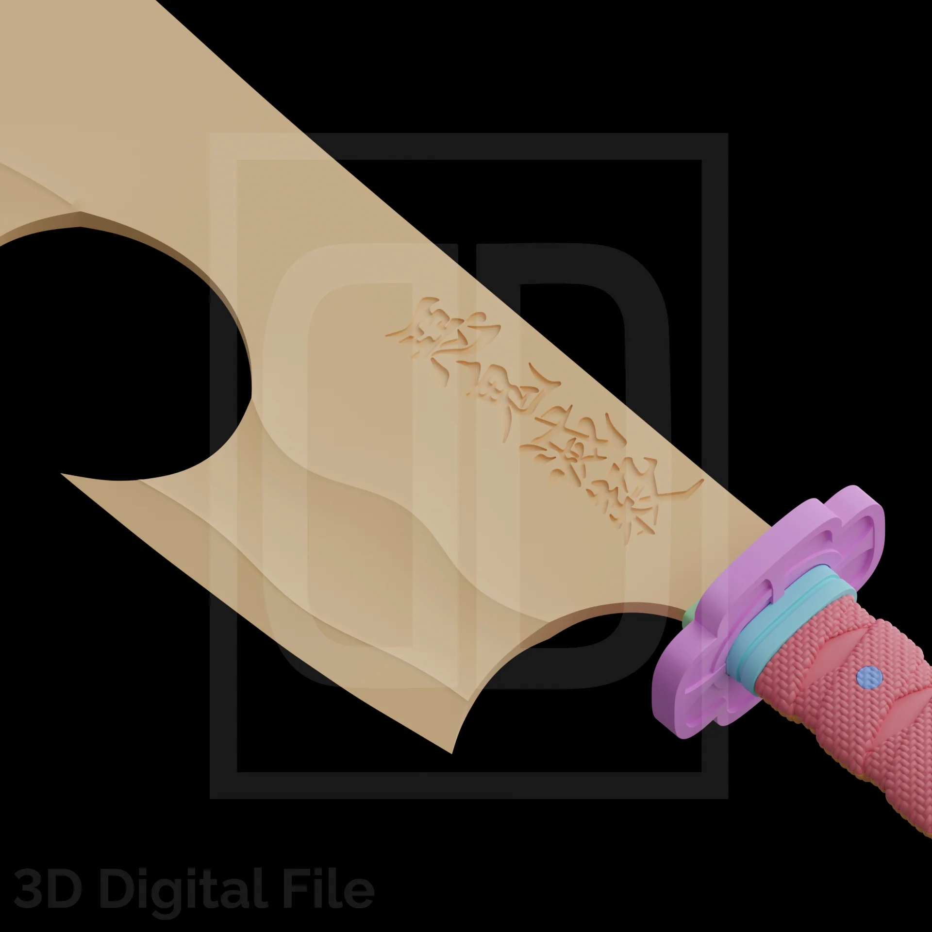 Flamboyant Hunter of Demons Katana 3D Model - Image 8