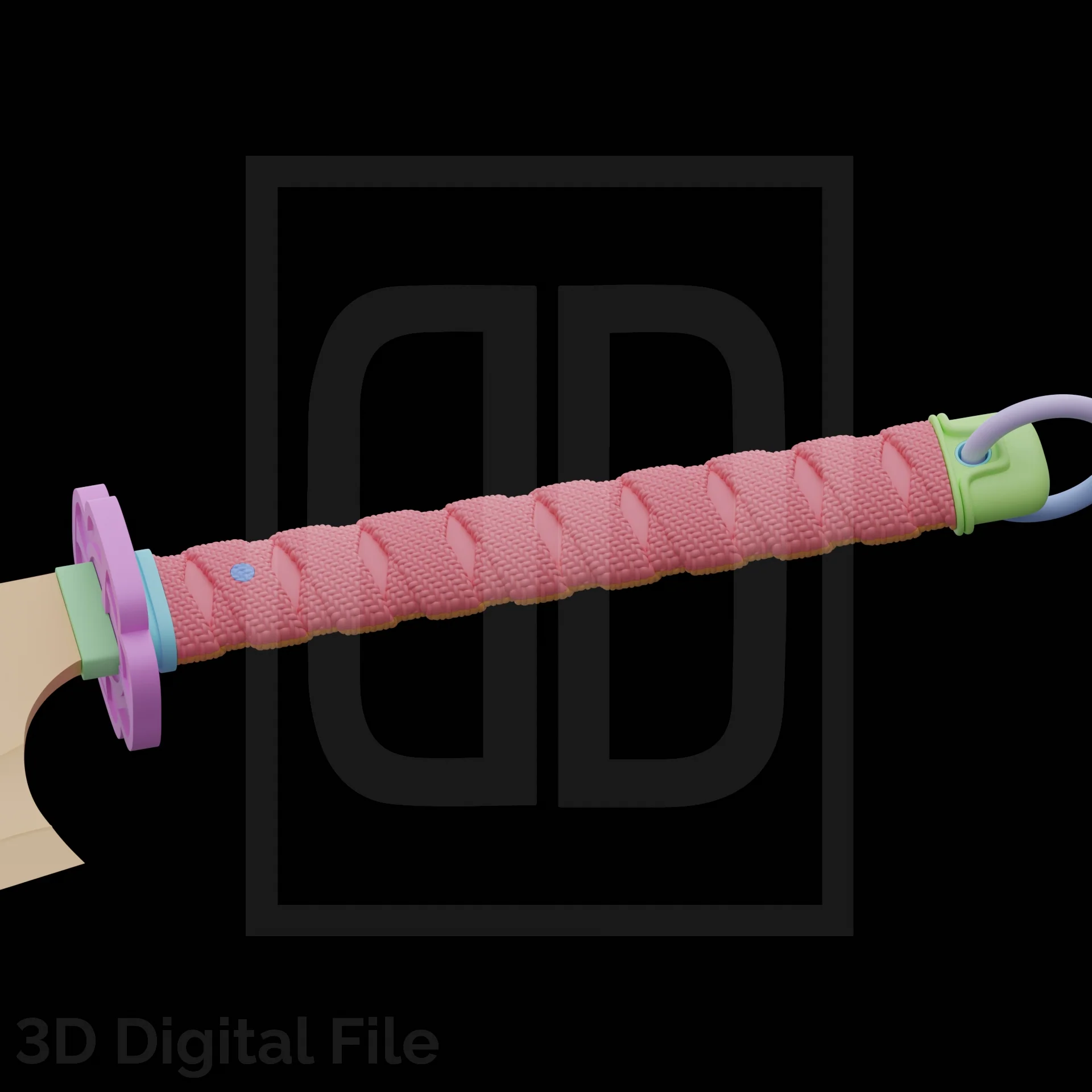 Flamboyant Hunter of Demons Katana 3D Model - Image 9