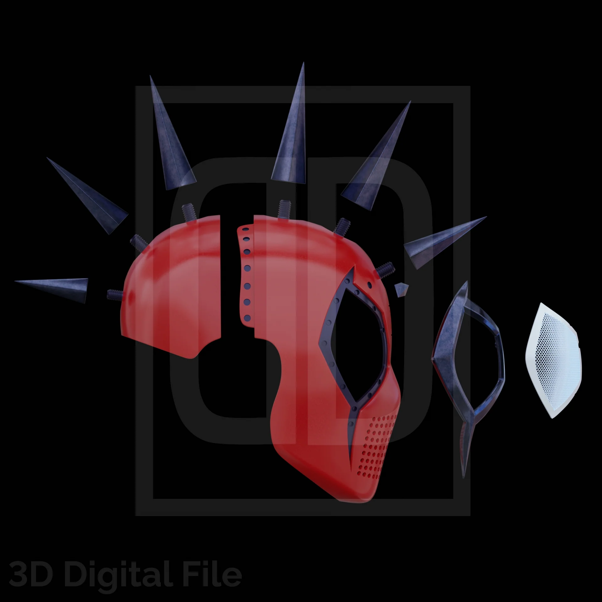 Webslinger Punk Champion Faceshell - 3D Model - Image 2