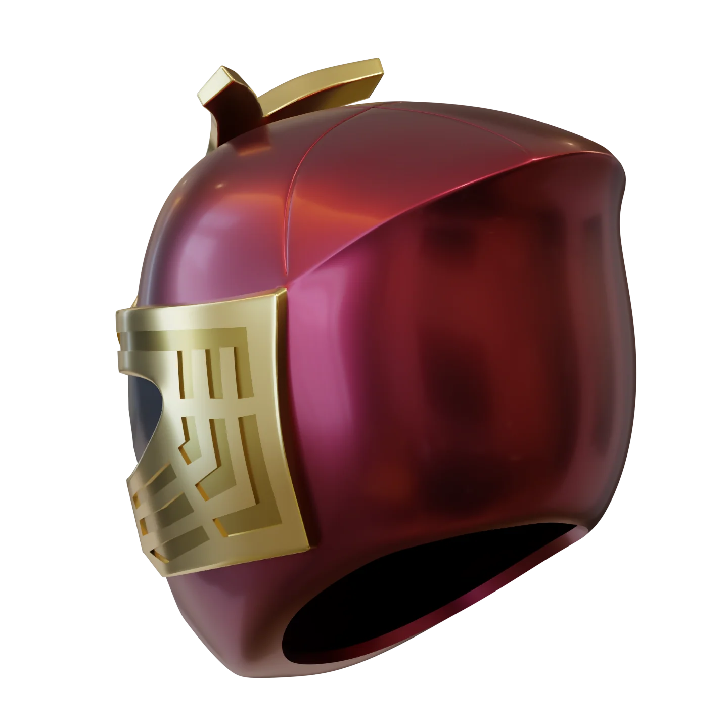Crimson Thunder Ranger Helmet 3D Model - Image 4