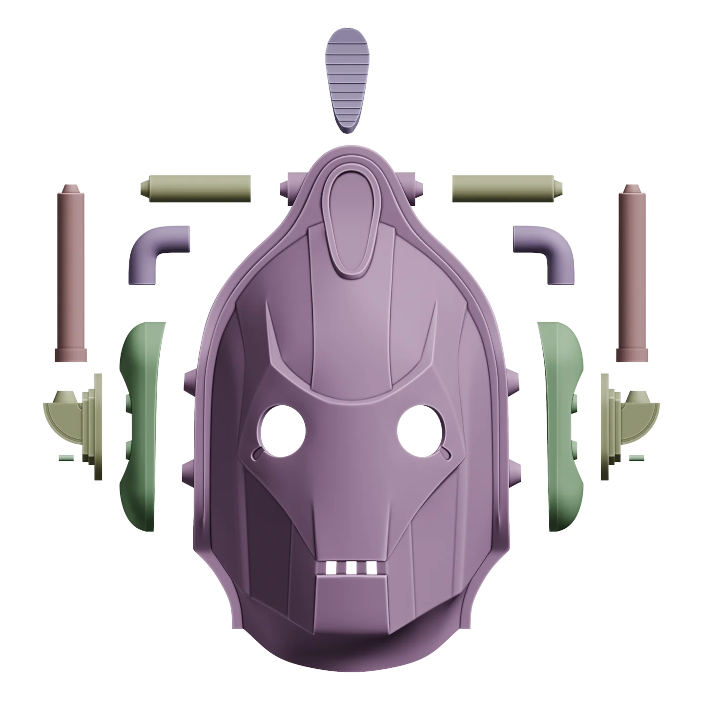 Cyberman Helmet Doctor Who 3D Printable Model - Image 2