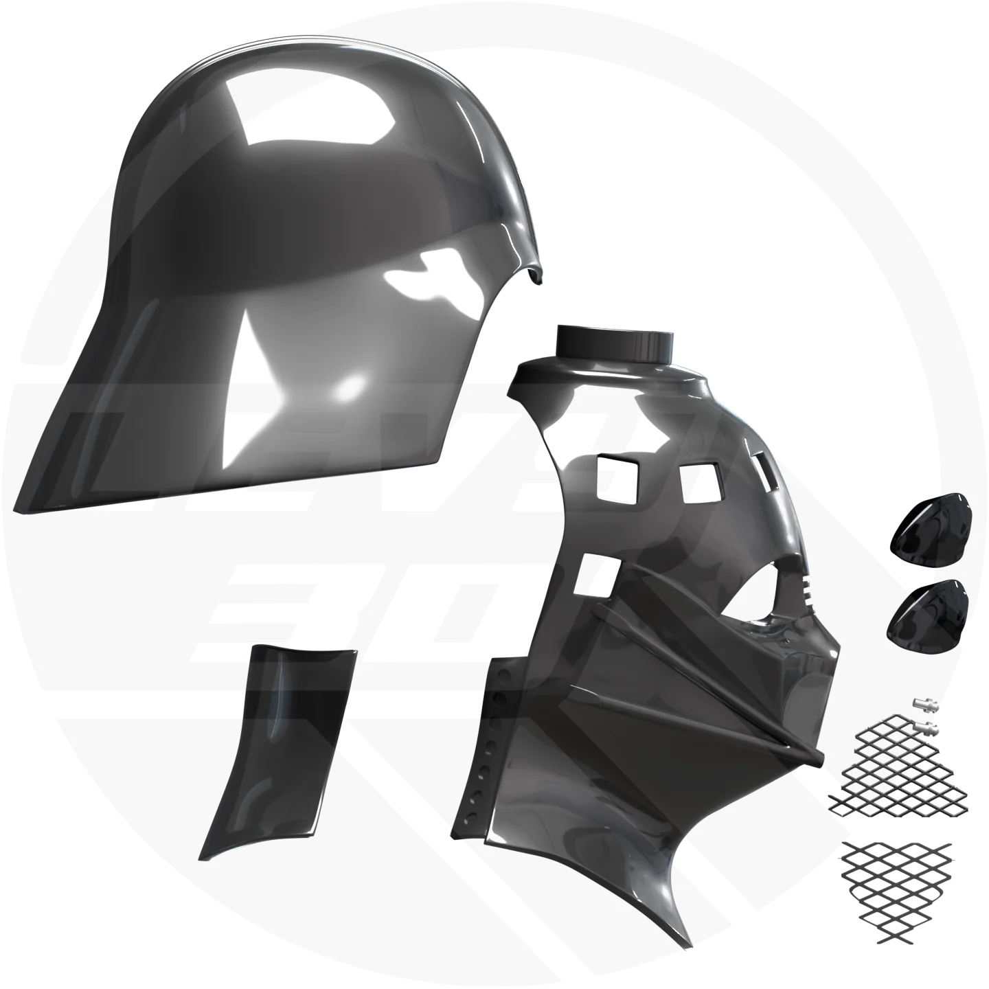 dark space wizard helmet ROTS 3D model - Image 2