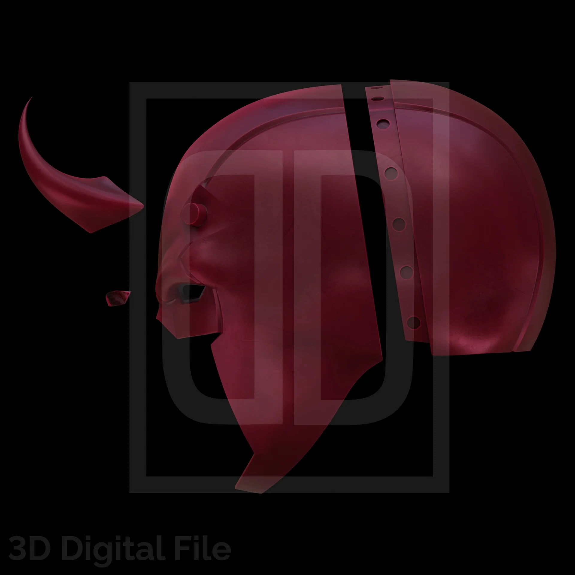 Devil Lawyer Comic Cowl 3D Model - Image 2