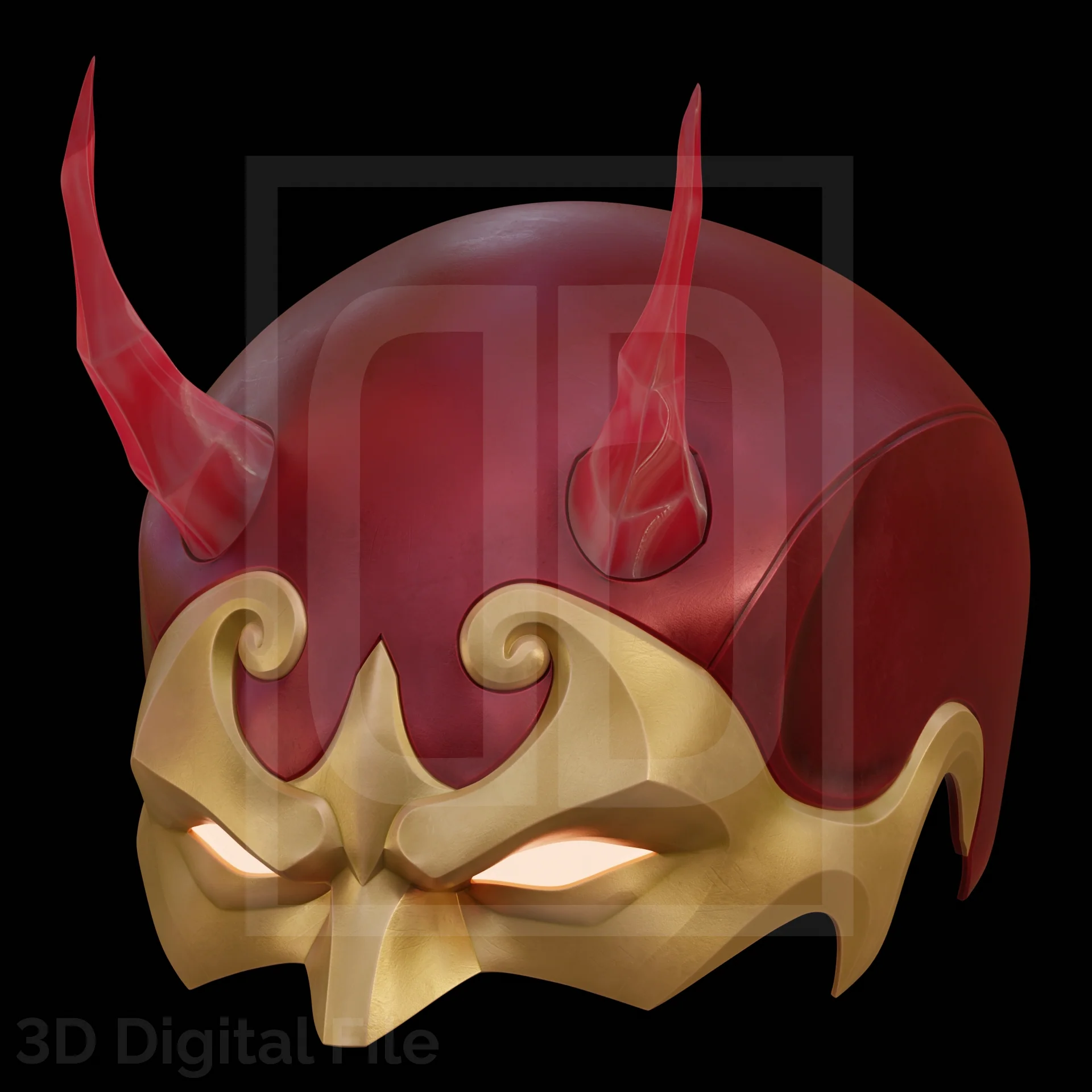 Devil Lawyer Flames Mask - MR Game 3D Model - Image 10