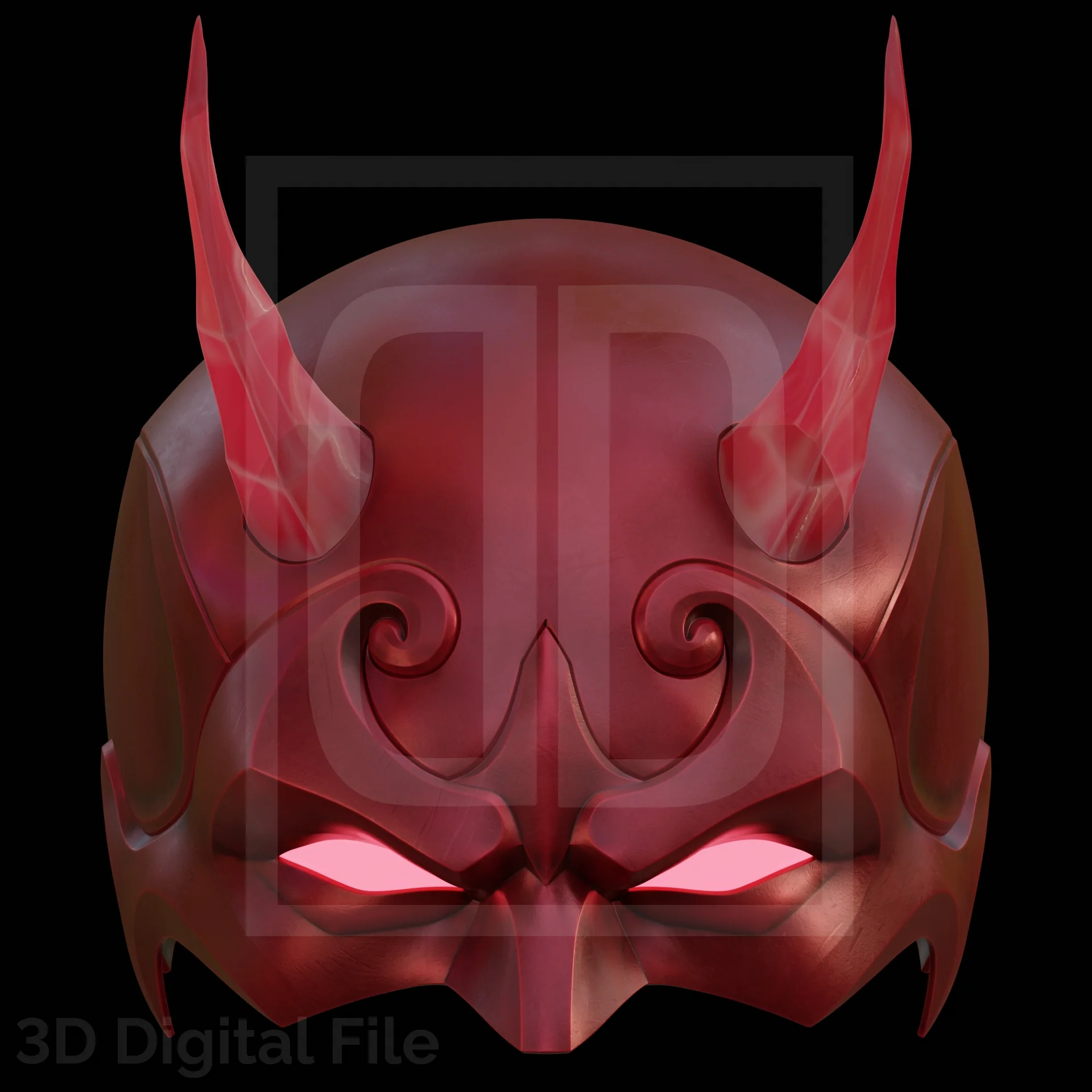 Devil Lawyer Flames Mask - MR Game 3D Model - Image 5