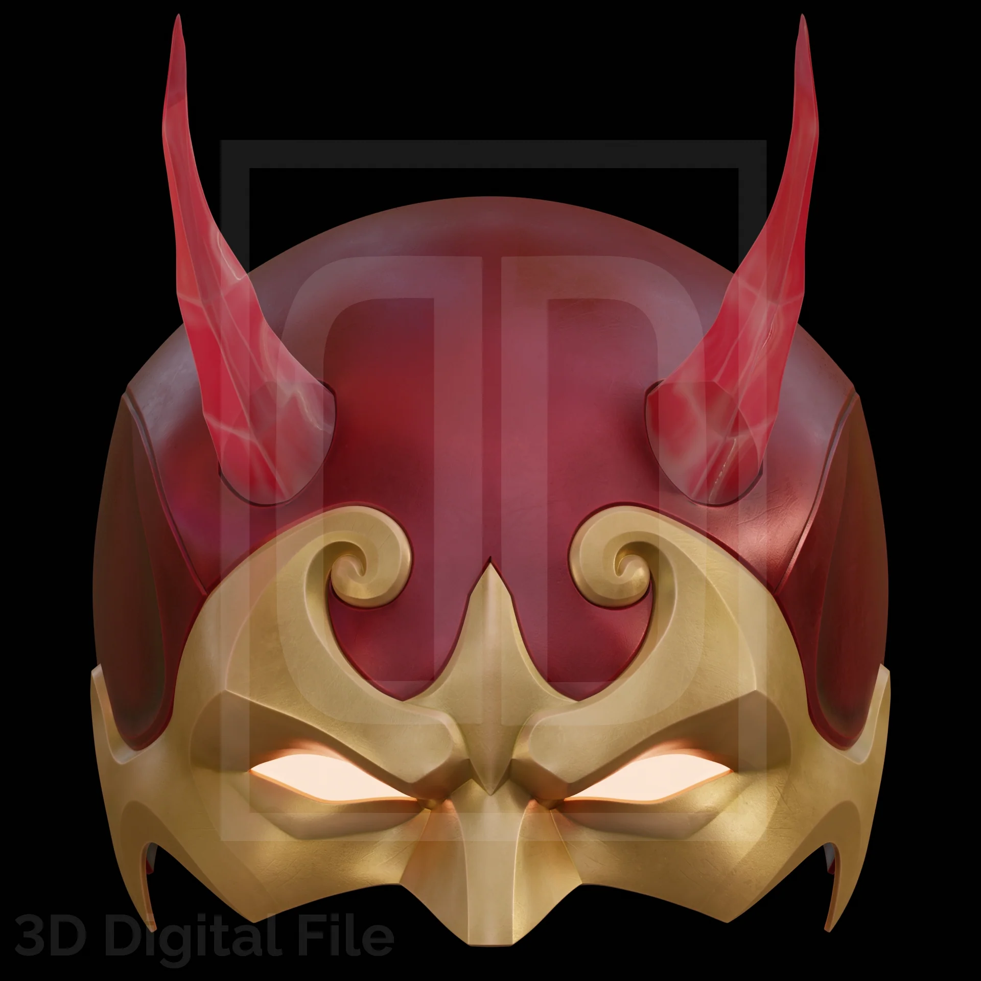 Devil Lawyer Flames Mask - MR Game 3D Model - Image 8