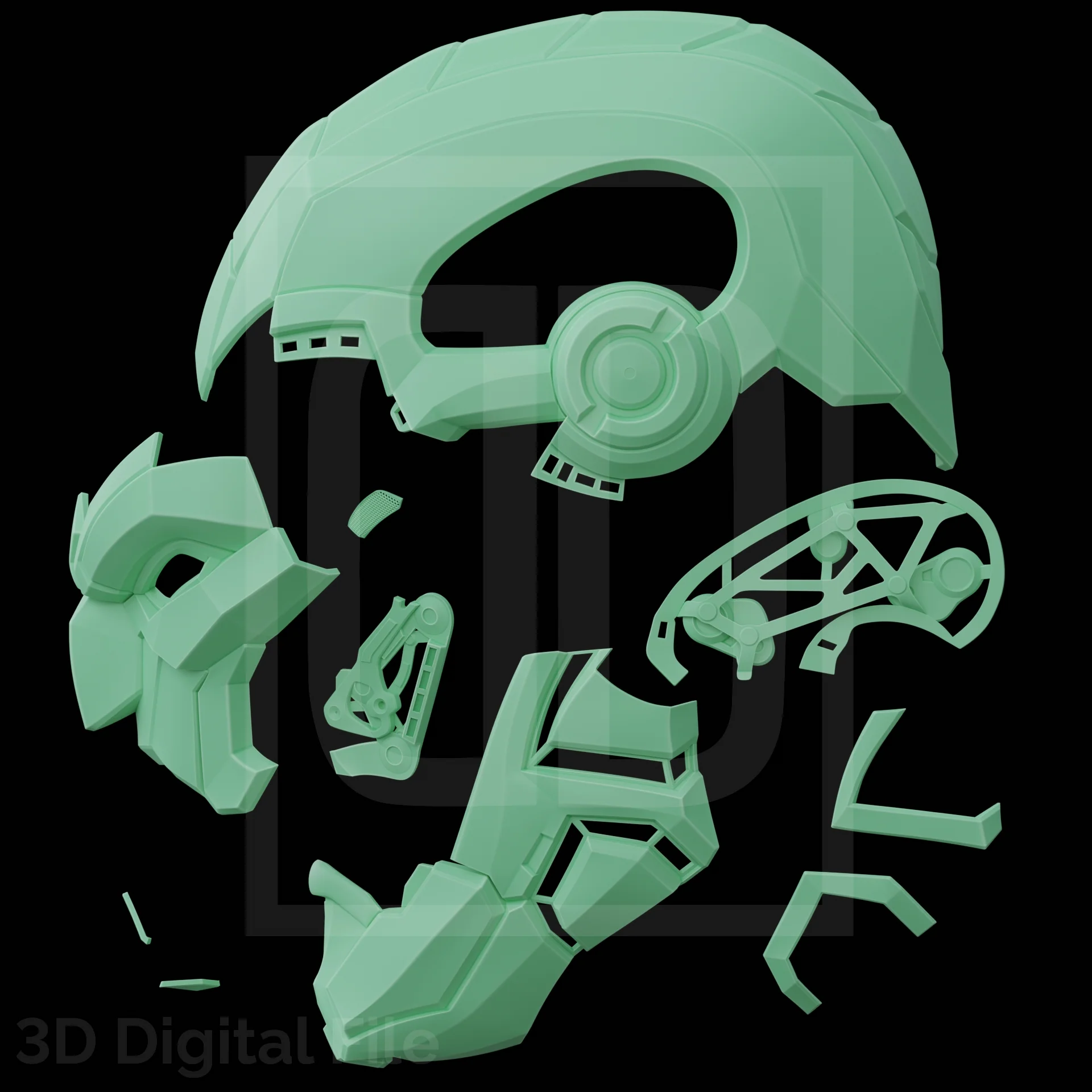 Doom 2099 Helmet - Marvel Rivals 3D model - Image 2