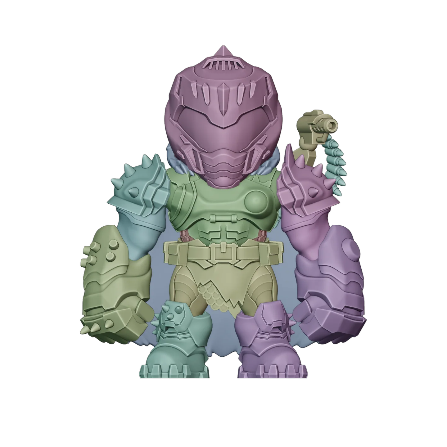 DOOM: The Dark Ages Slayer Mini Collectible Figure 3D File - Image 4