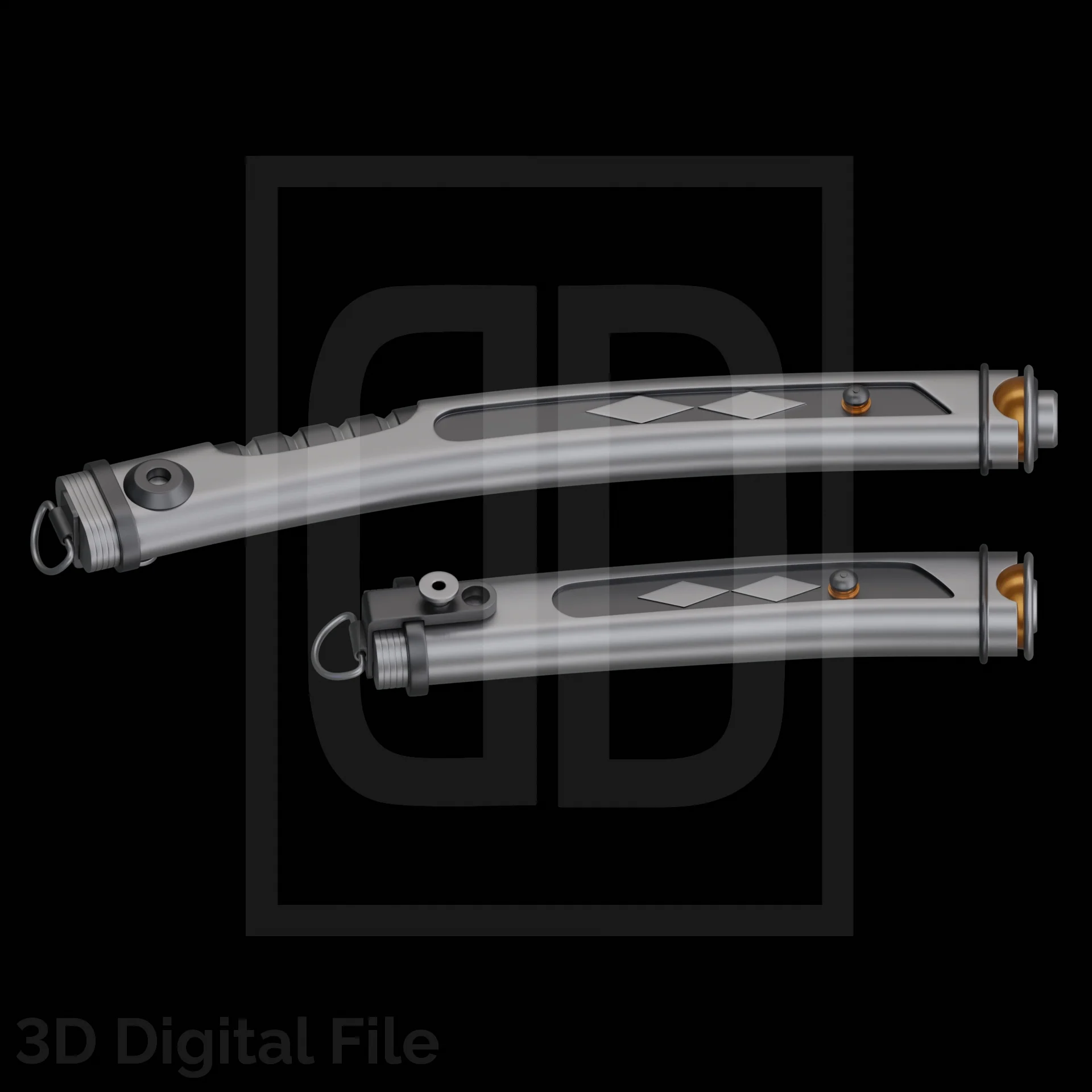 Double White Laser Swords - Star Wars 3D Models - Image 4