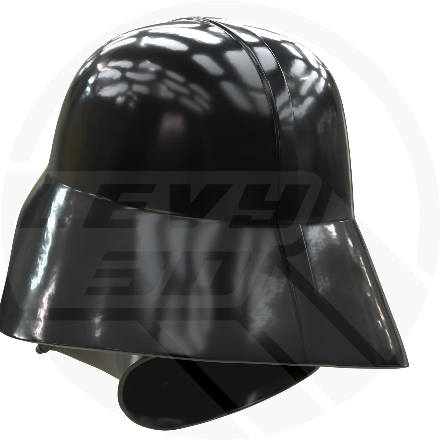 Episode 4 Black Space Villain Helmet 3D Model - Image 6