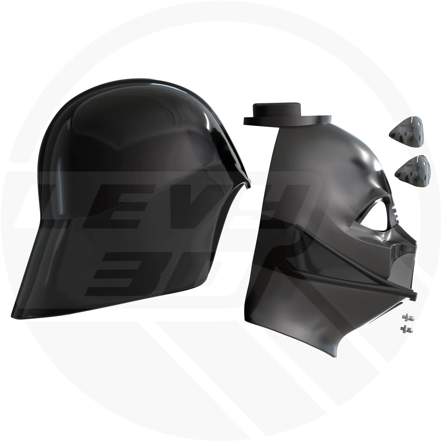 ESB evil dark space wizard Helmet 3D model - Image 2