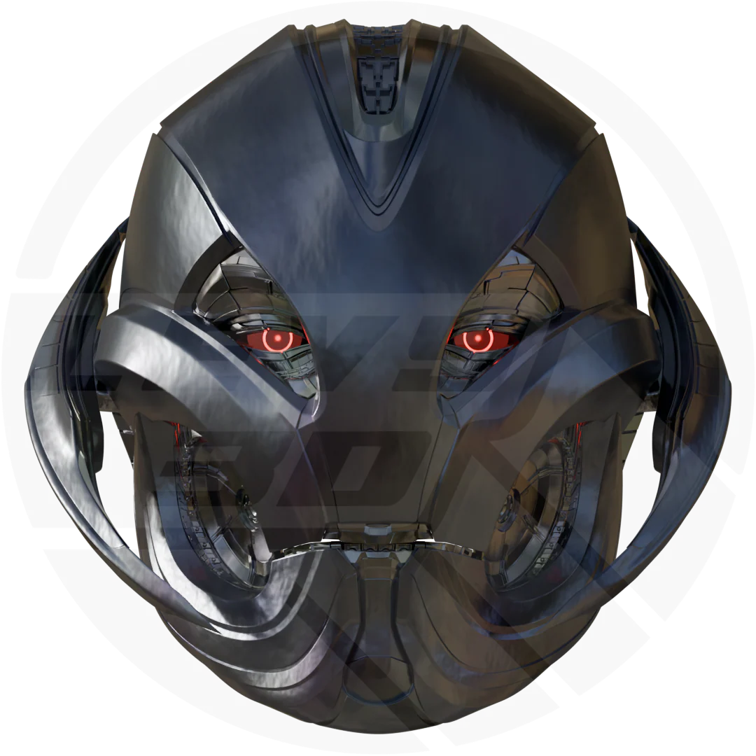 evil ai robot tron Prime Helmet 3D model - Image 6