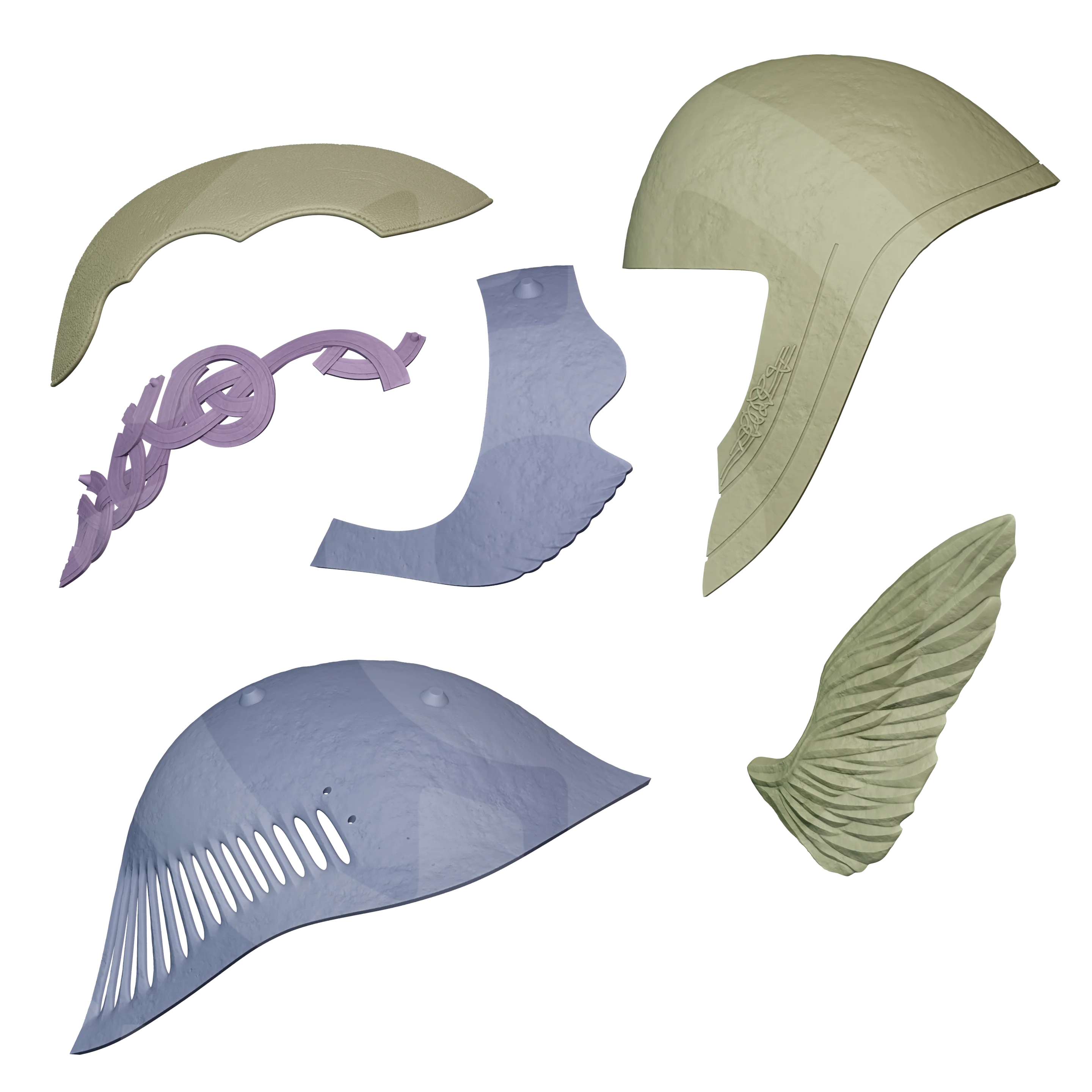 Fantasy Winged Rot Helmet File - Image 2