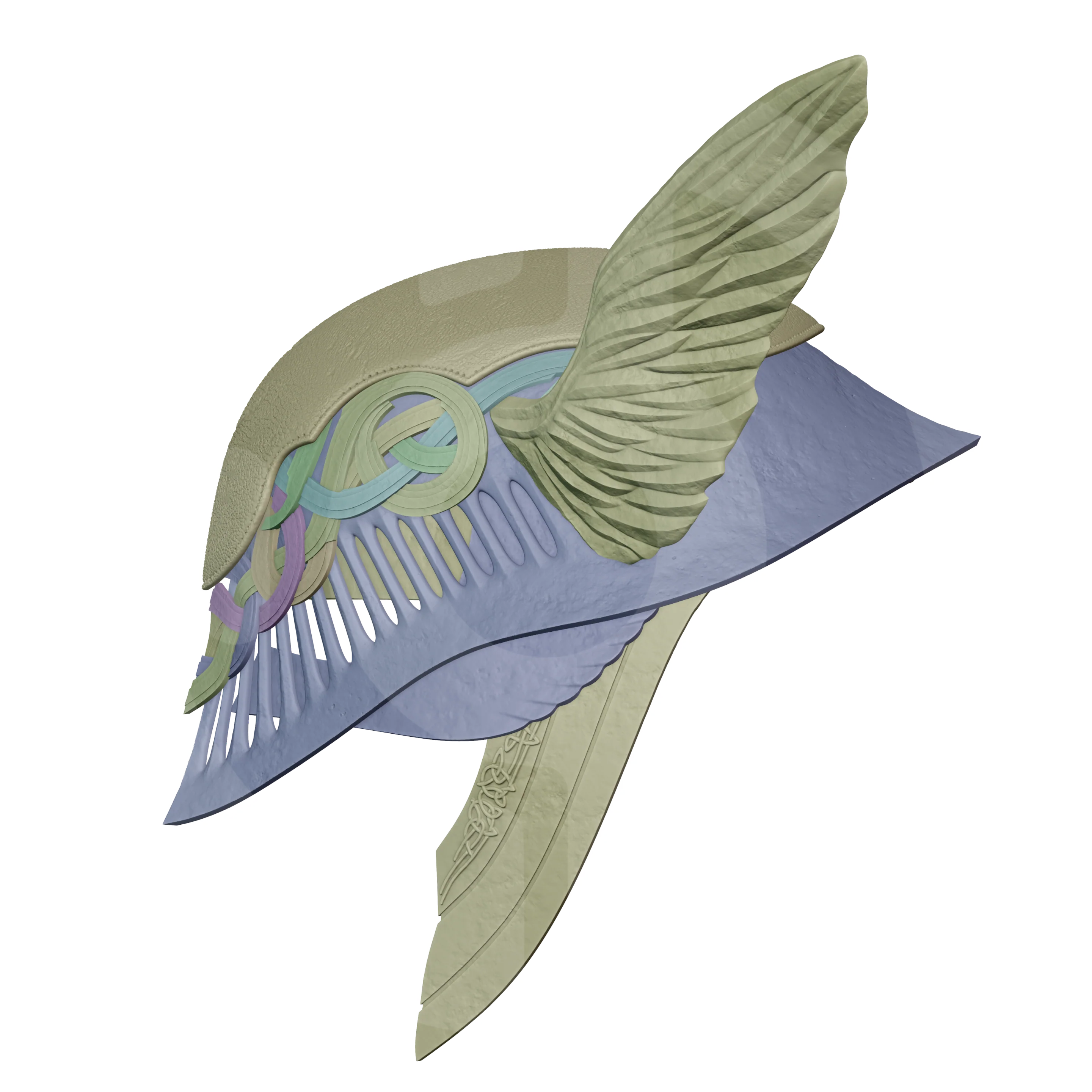Fantasy Winged Rot Helmet File - Image 7