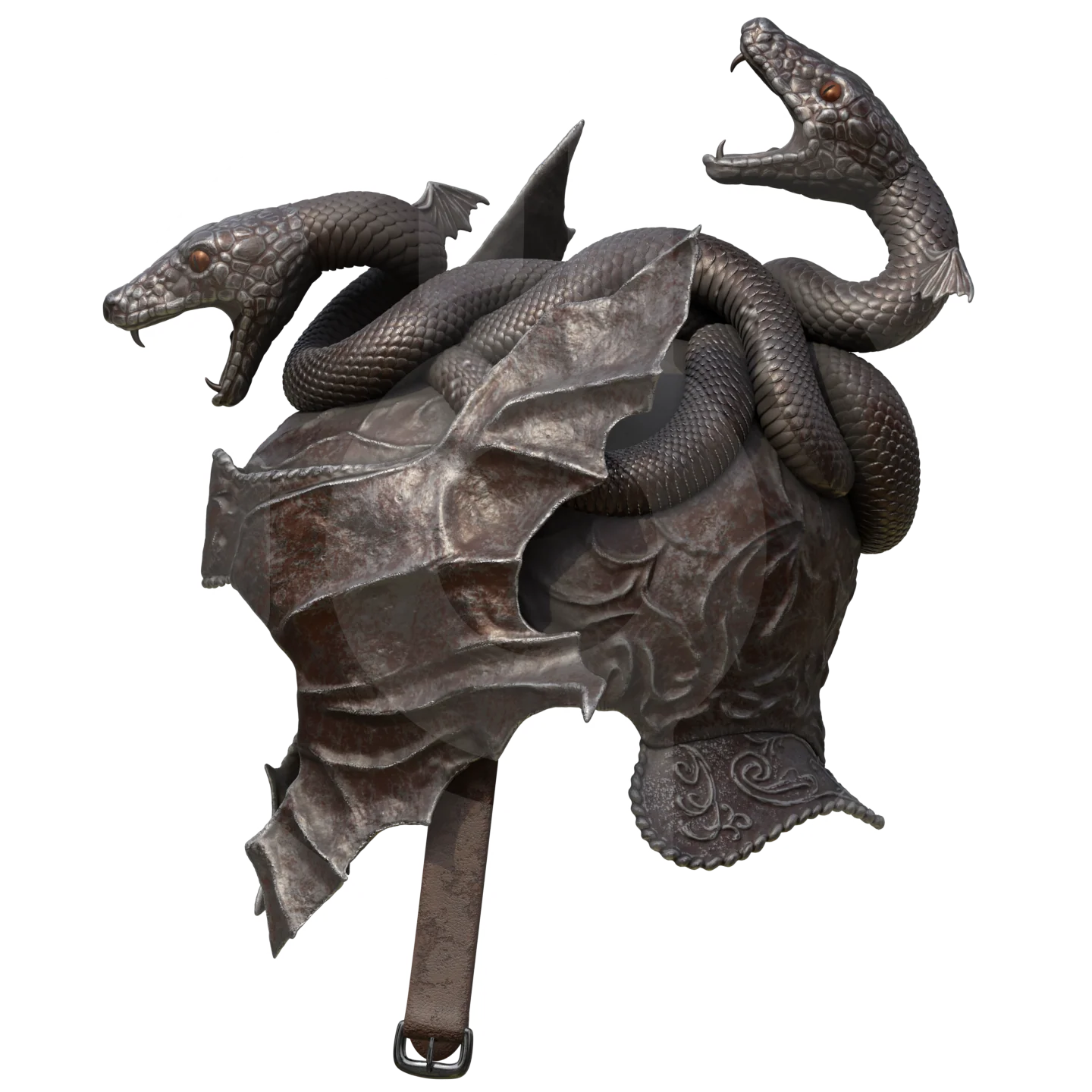 Fantasy Winged Snake Helmet File - Image 4